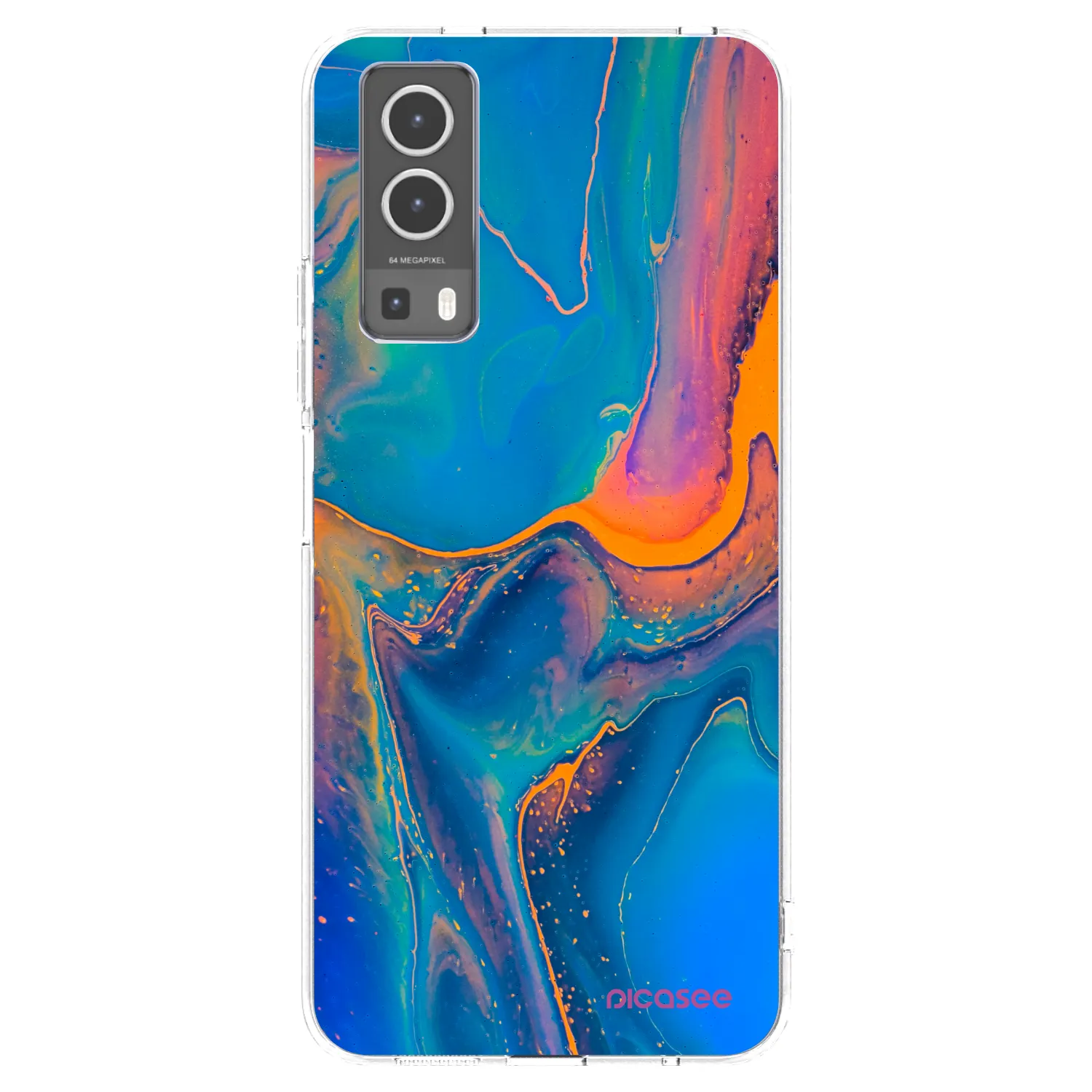 Picasee silikonový průhledný obal pro Vivo Y72 5G - Rainbow