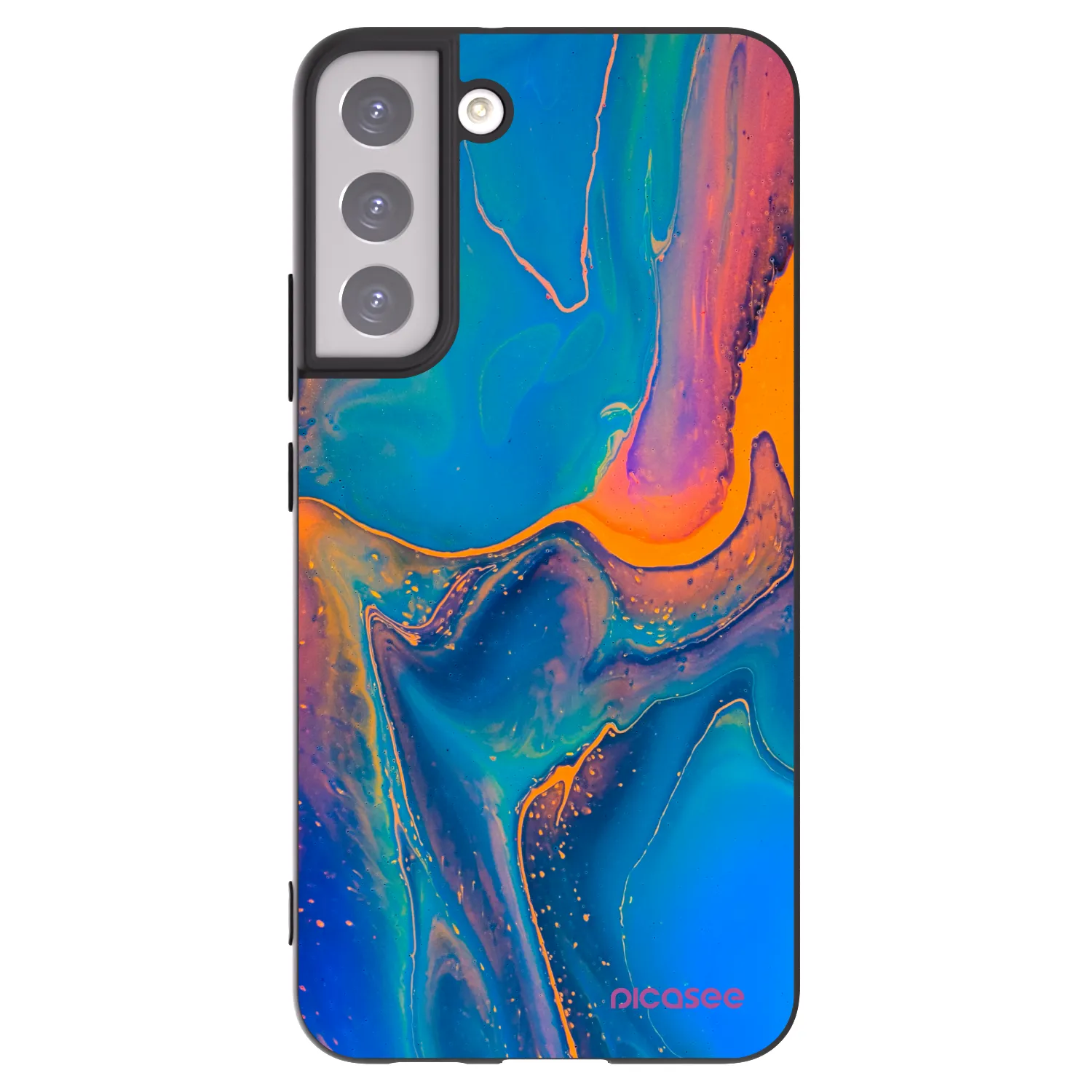 Picasee silikonový černý obal pro Samsung Galaxy S22+ 5G - Rainbow