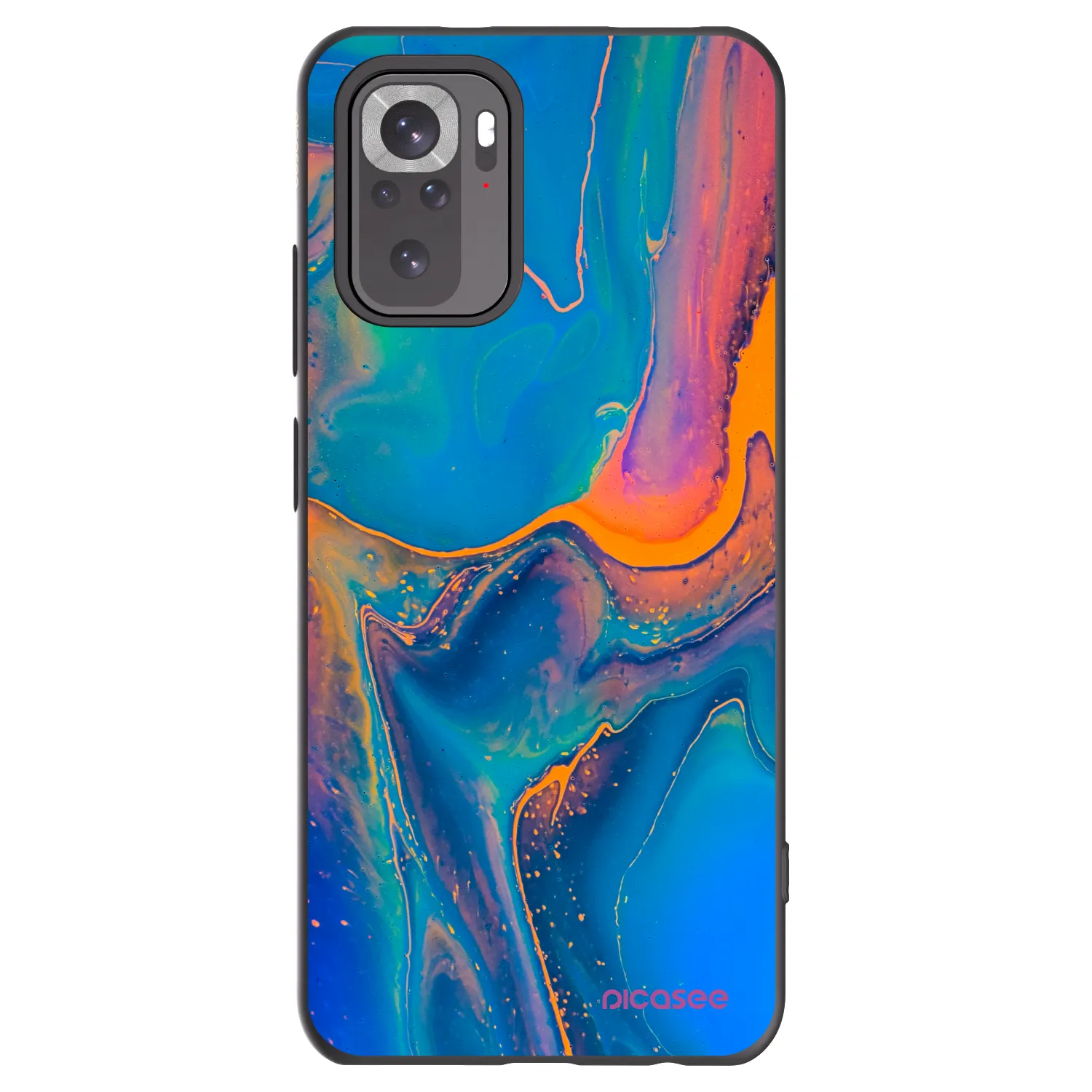 Picasee silikonový černý obal pro Xiaomi Redmi Note 11S 4G - Rainbow