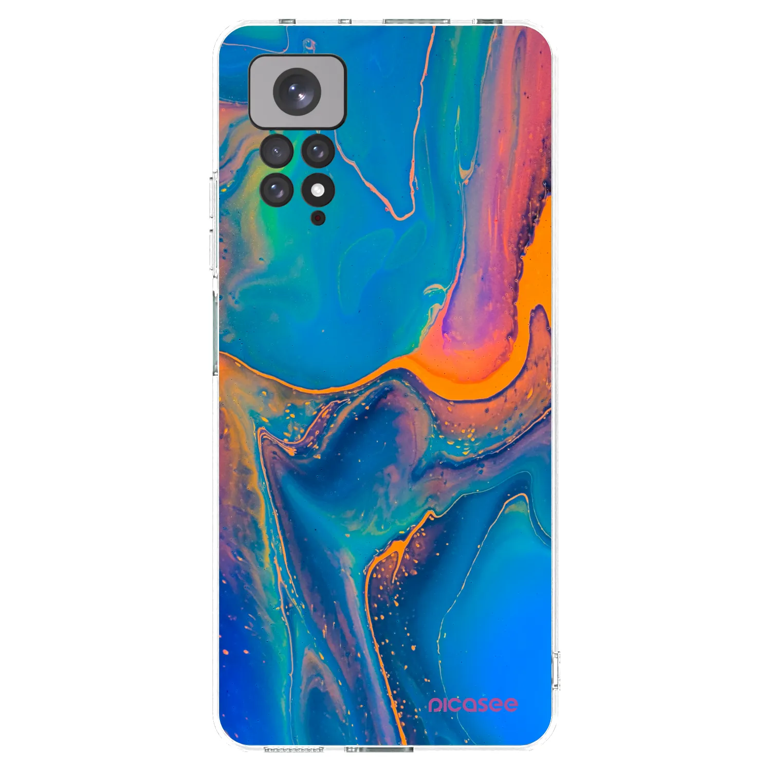 Picasee silikonový průhledný obal pro Xiaomi Redmi Note 11S 4G - Rainbow