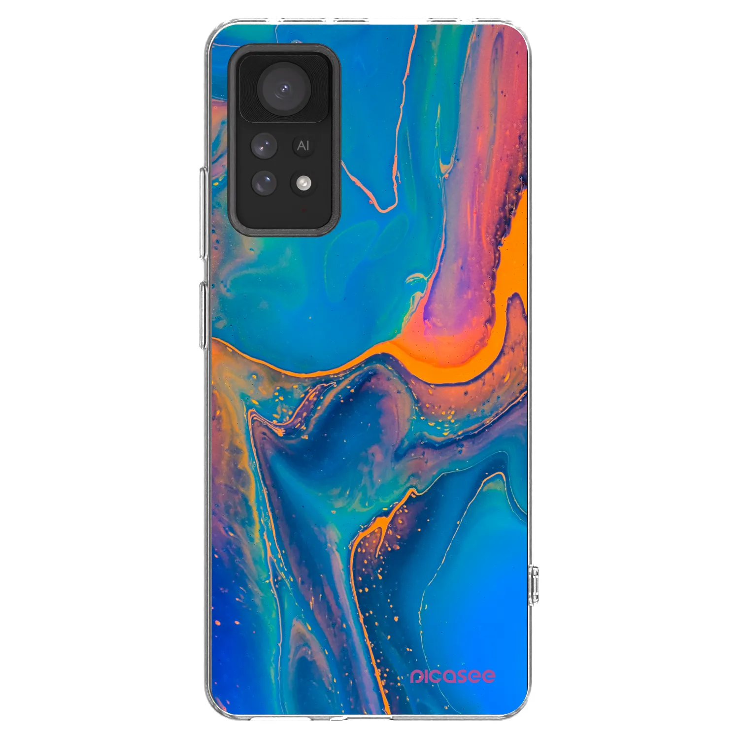 Picasee silikonový průhledný obal pro Xiaomi Redmi Note 11 Pro 5G - Rainbow