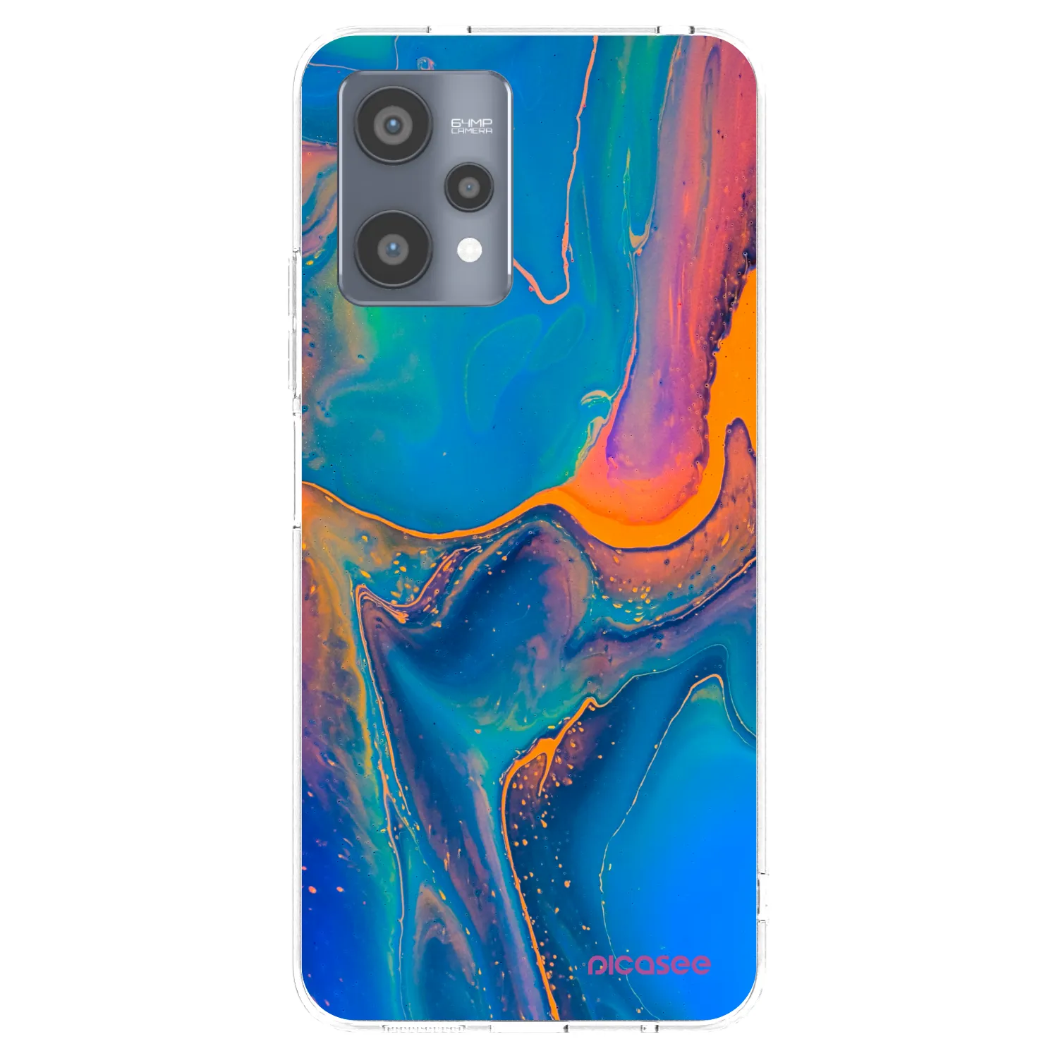 Picasee silikonový průhledný obal pro Realme 9 Pro 5G - Rainbow