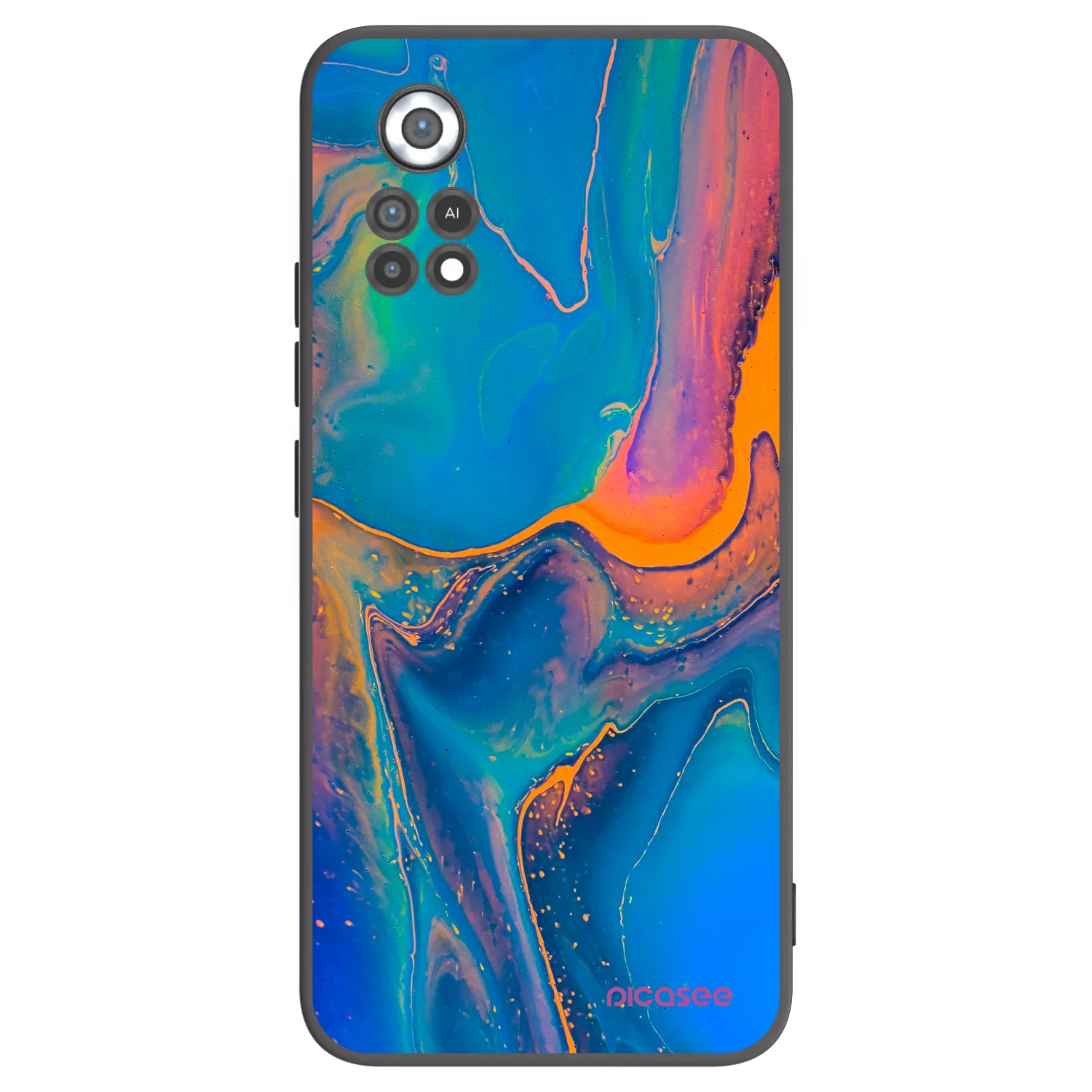 Picasee silikonový černý obal pro Xiaomi Poco X4 Pro 5G - Rainbow