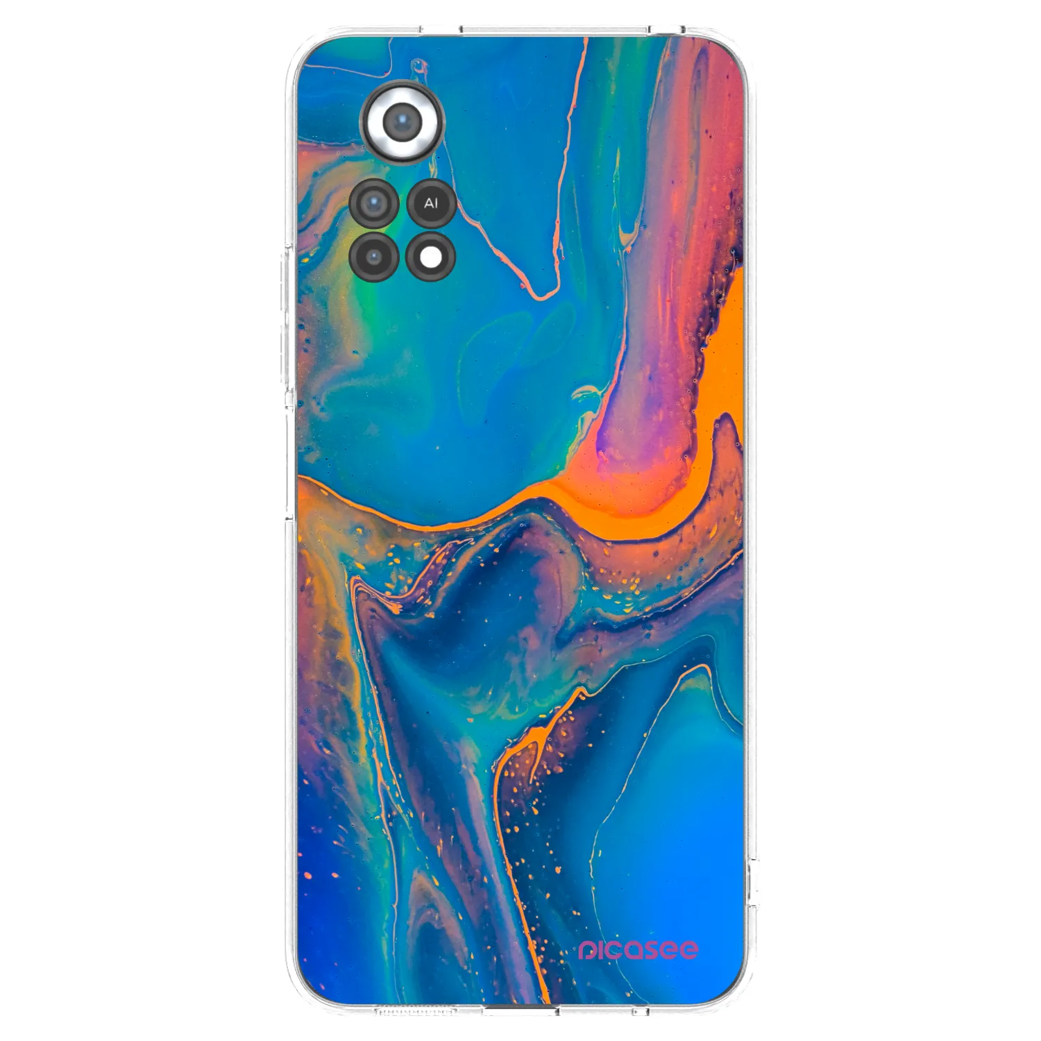 Picasee silikonový průhledný obal pro Xiaomi Poco X4 Pro 5G - Rainbow