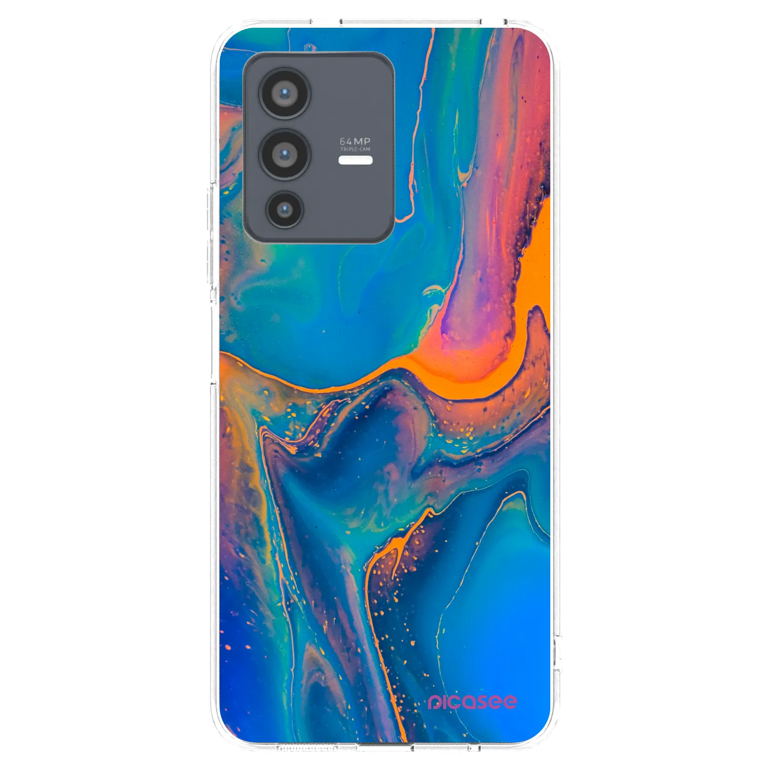 Picasee silikonový průhledný obal pro Vivo V23 5G - Rainbow