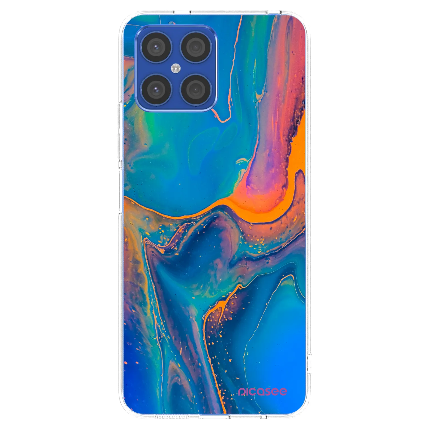 Picasee silikonový průhledný obal pro Honor X8 4G - Rainbow