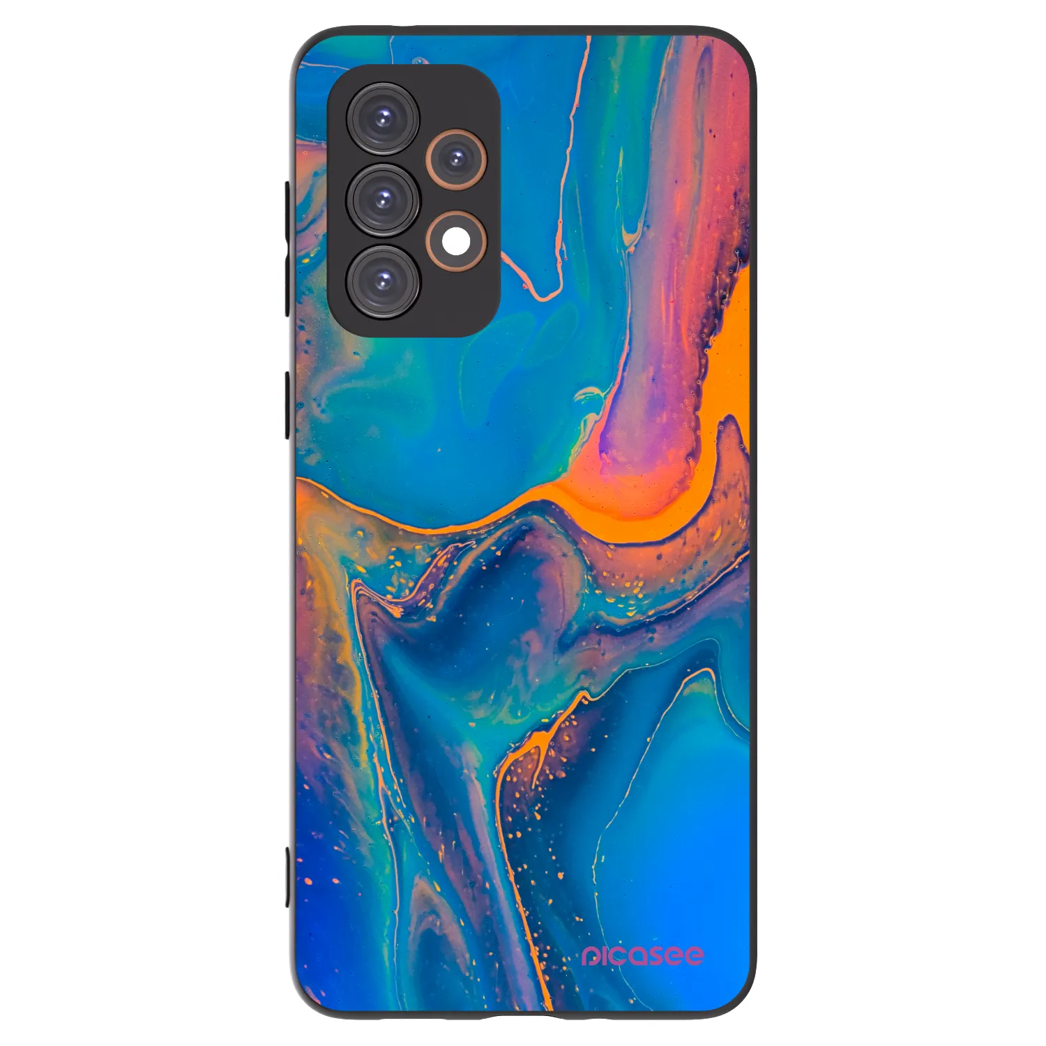 Picasee silikonový černý obal pro Samsung Galaxy A33 5G A336 - Rainbow