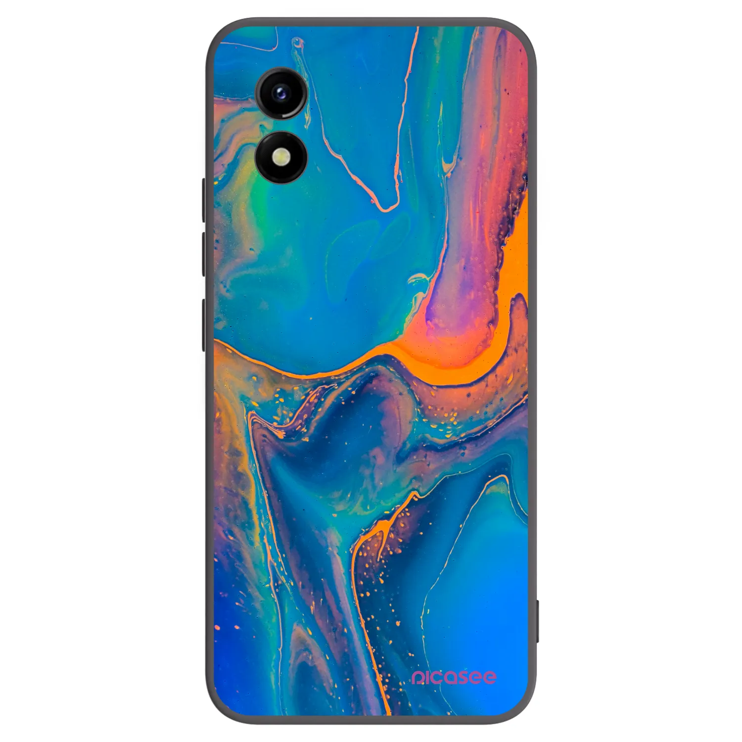 Picasee silikonový černý obal pro Vivo Y01 - Rainbow