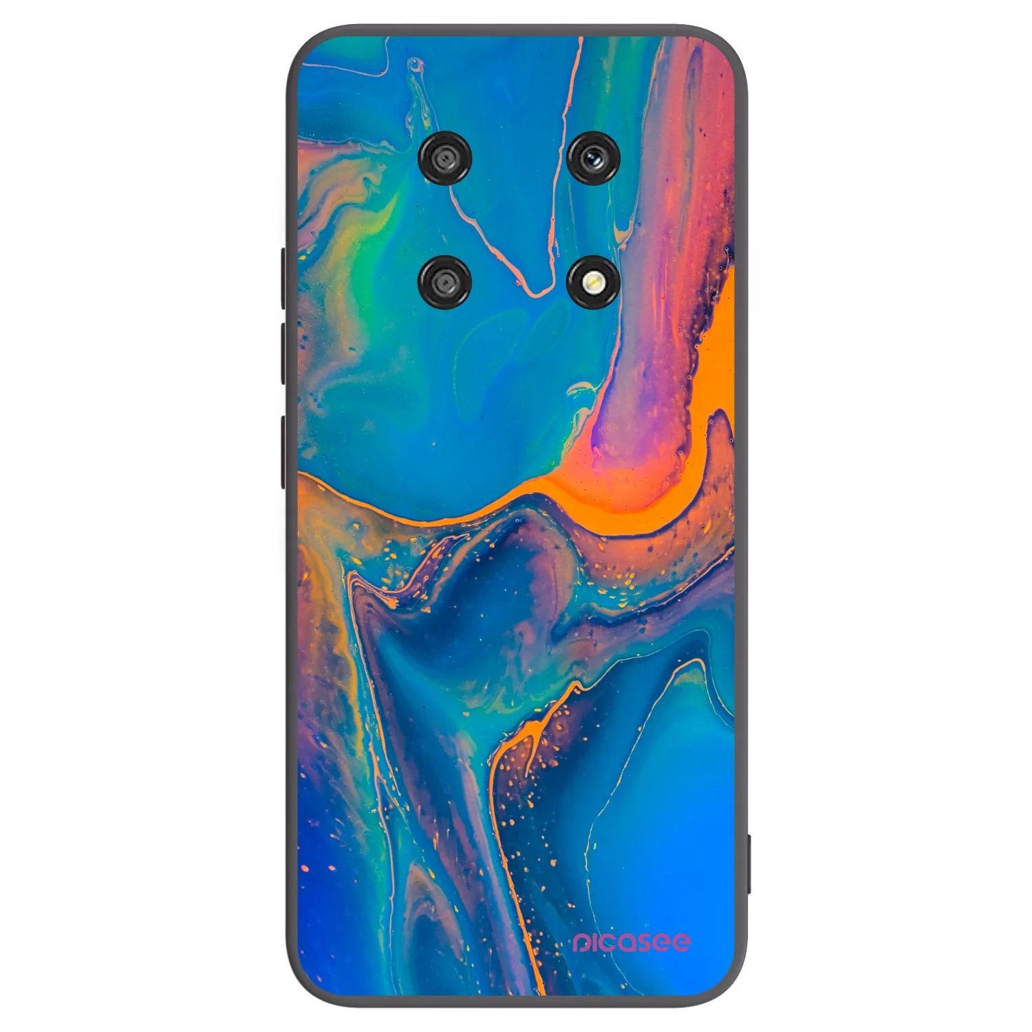 Picasee silikonový černý obal pro Honor Magic4 Lite 5G - Rainbow