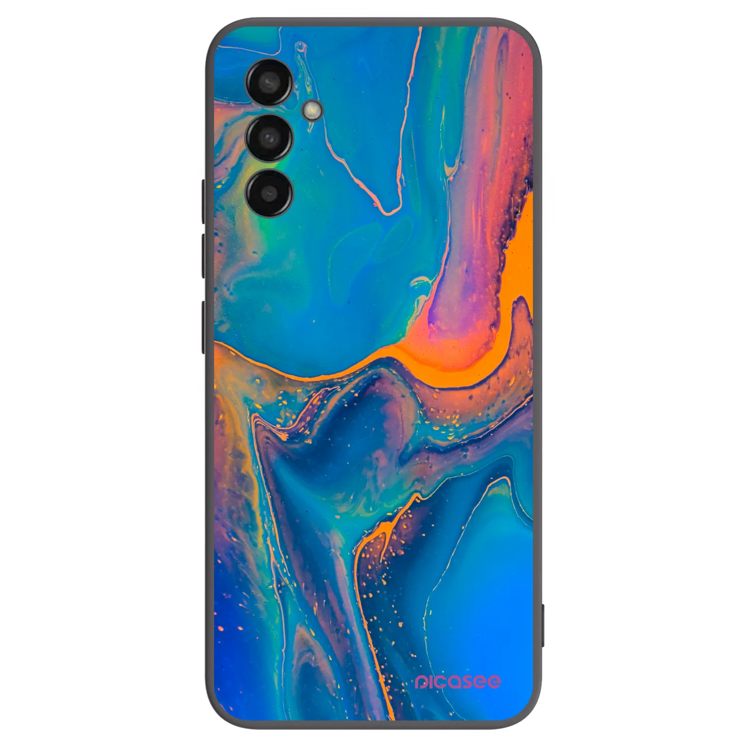 Picasee silikonový černý obal pro Samsung Galaxy M13 M135F - Rainbow