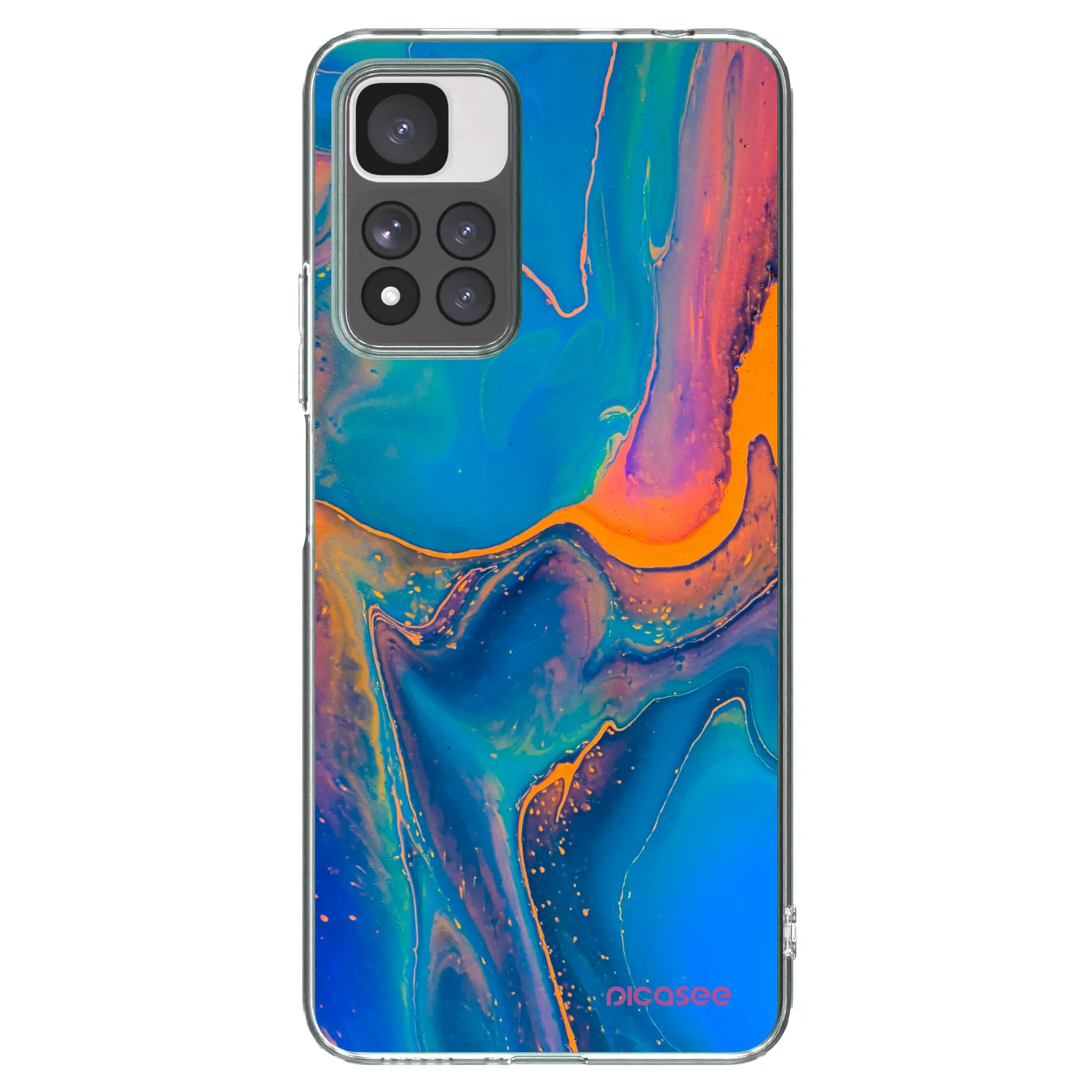 Picasee silikonový průhledný obal pro Xiaomi Redmi Note 11 Pro+ 5G - Rainbow