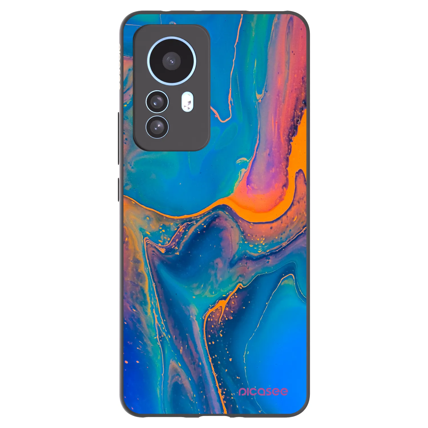 Picasee silikonový černý obal pro Xiaomi 12T Pro - Rainbow