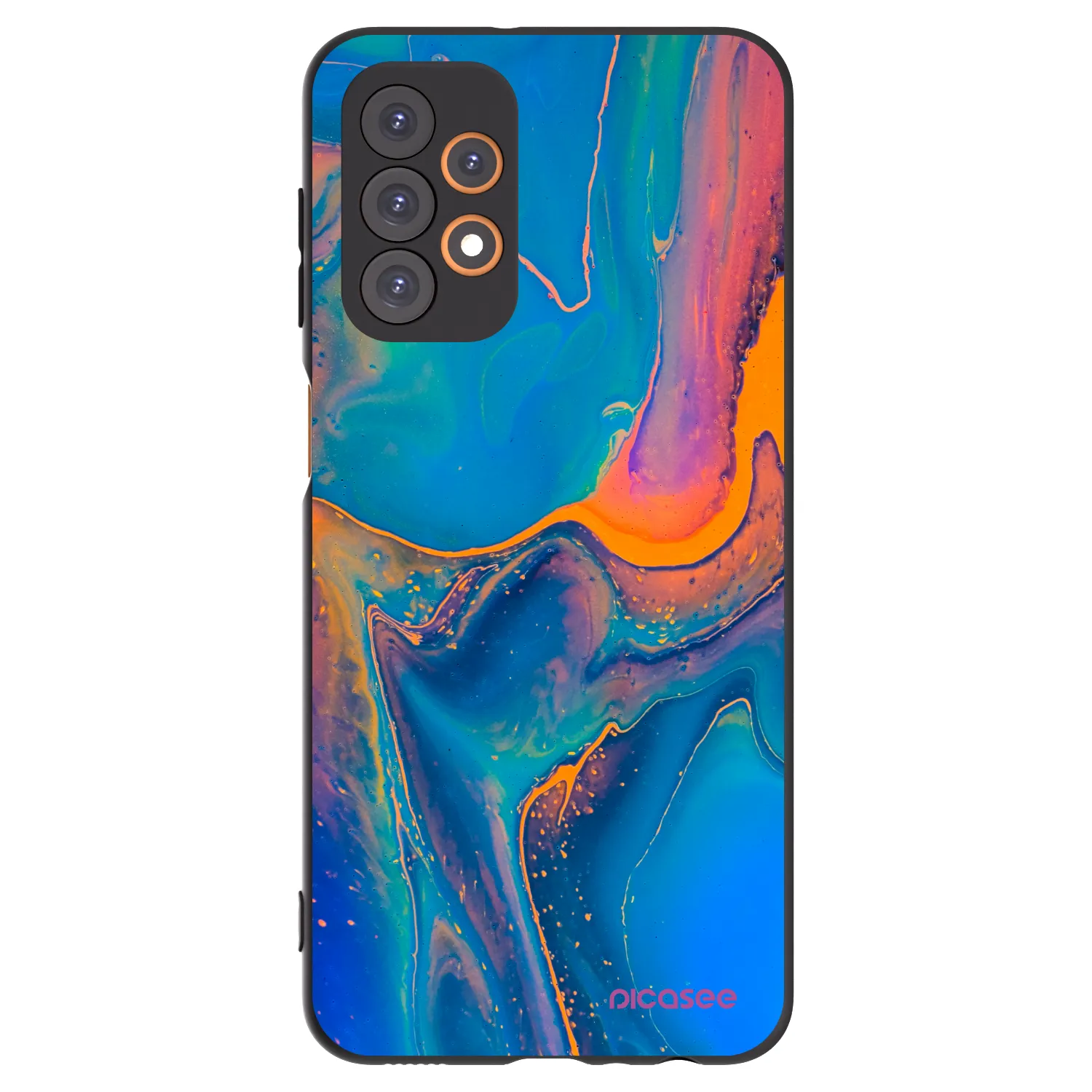 Picasee silikonový černý obal pro Samsung Galaxy A23 A236B 5G - Rainbow