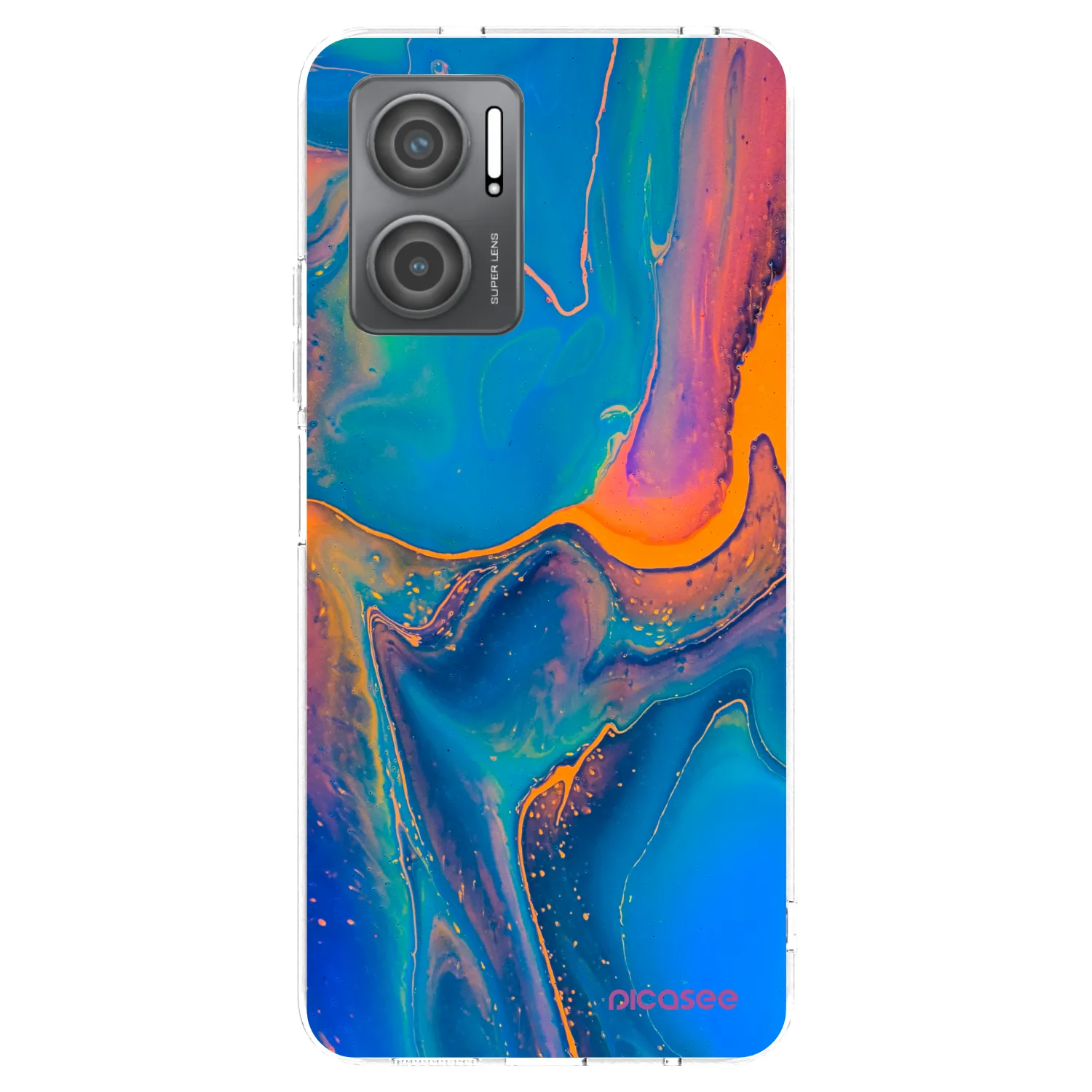 Picasee silikonový průhledný obal pro Xiaomi Redmi 10 5G - Rainbow