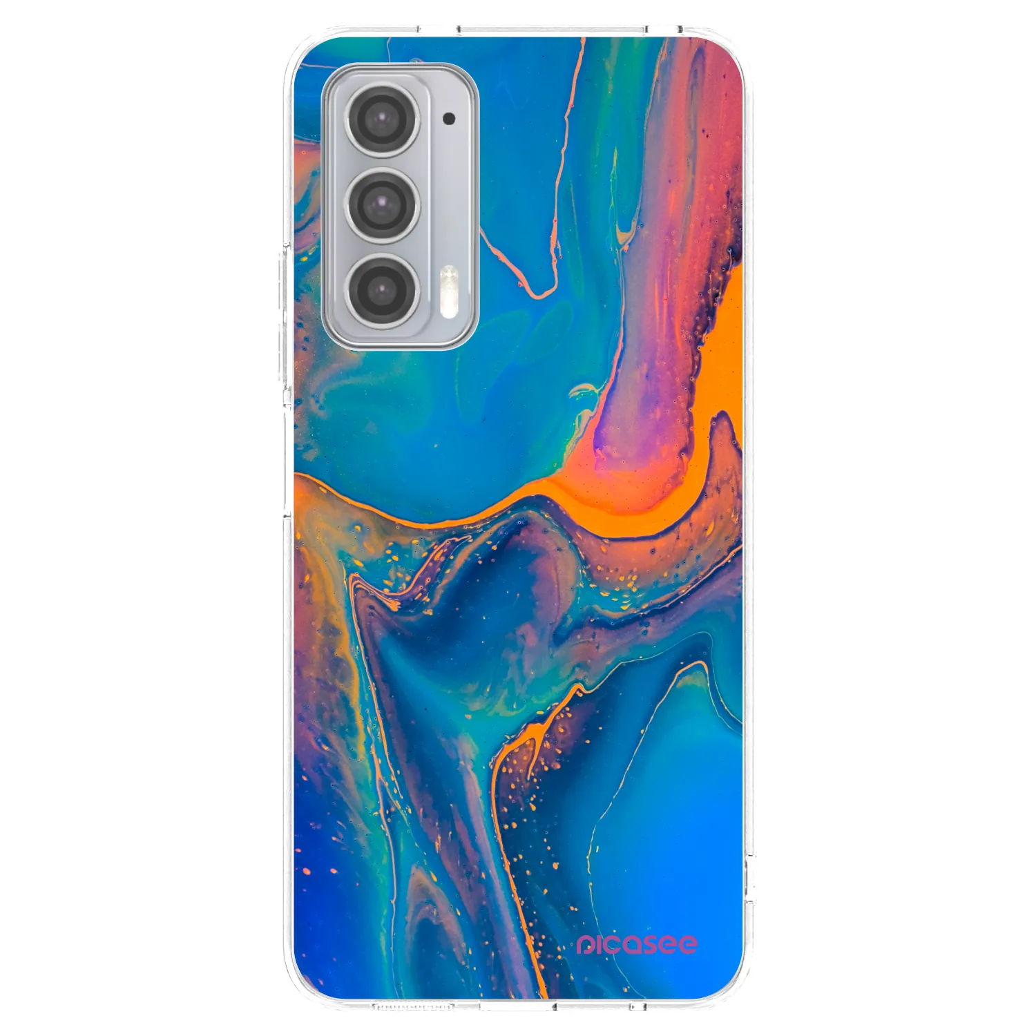 Picasee silikonový průhledný obal pro Motorola Edge 20 - Rainbow