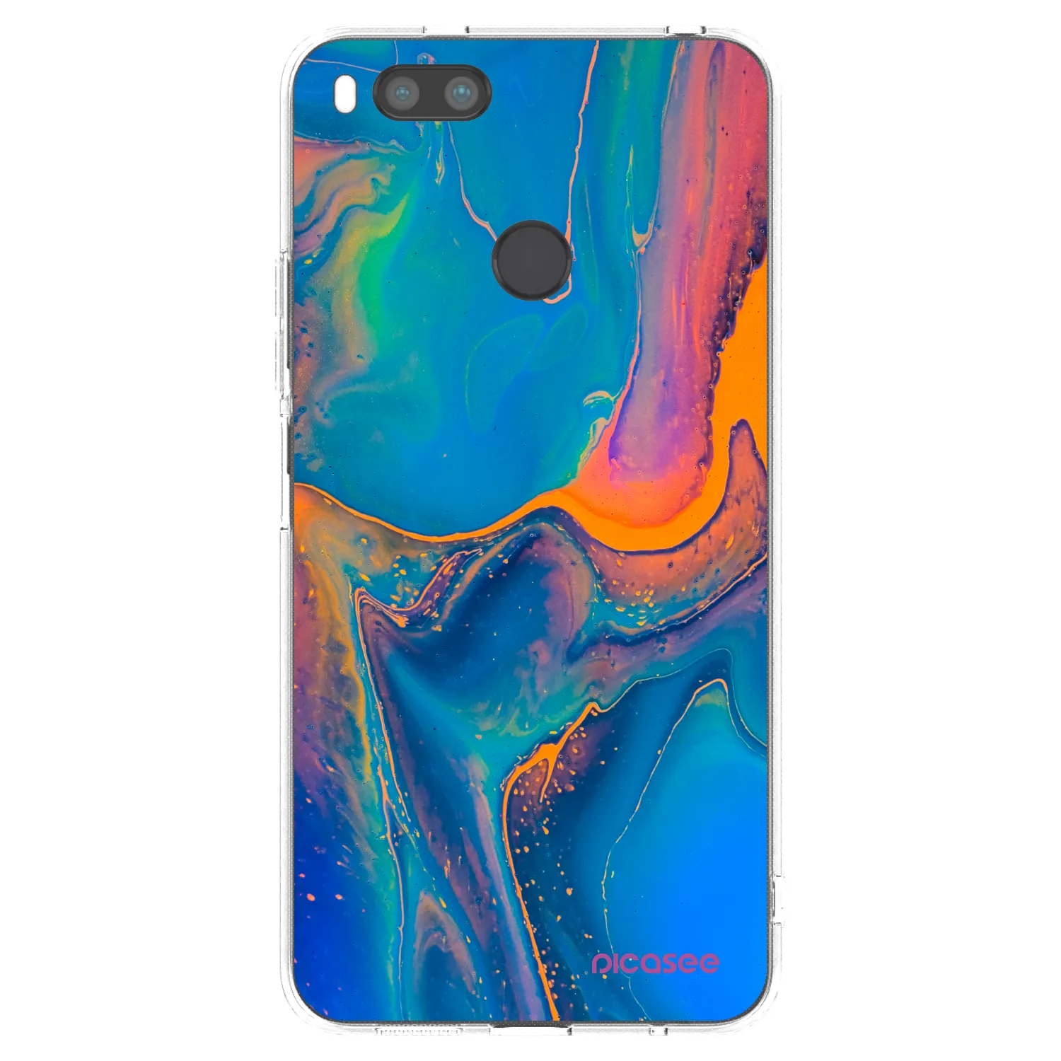 Picasee silikonový průhledný obal pro Xiaomi Redmi A1 - Rainbow