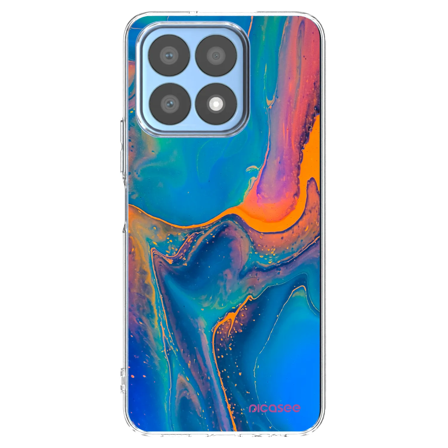 Picasee silikonový průhledný obal pro Honor X8a - Rainbow