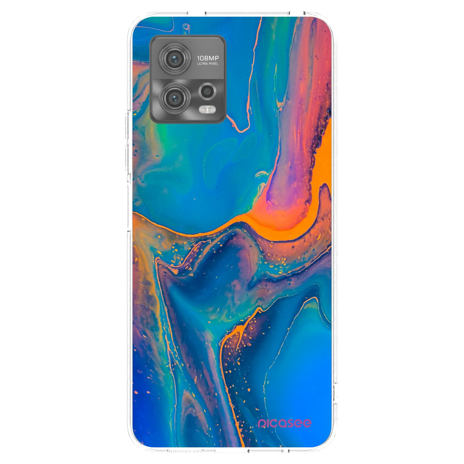 Picasee silikonový průhledný obal pro Motorola Moto G72 - Rainbow