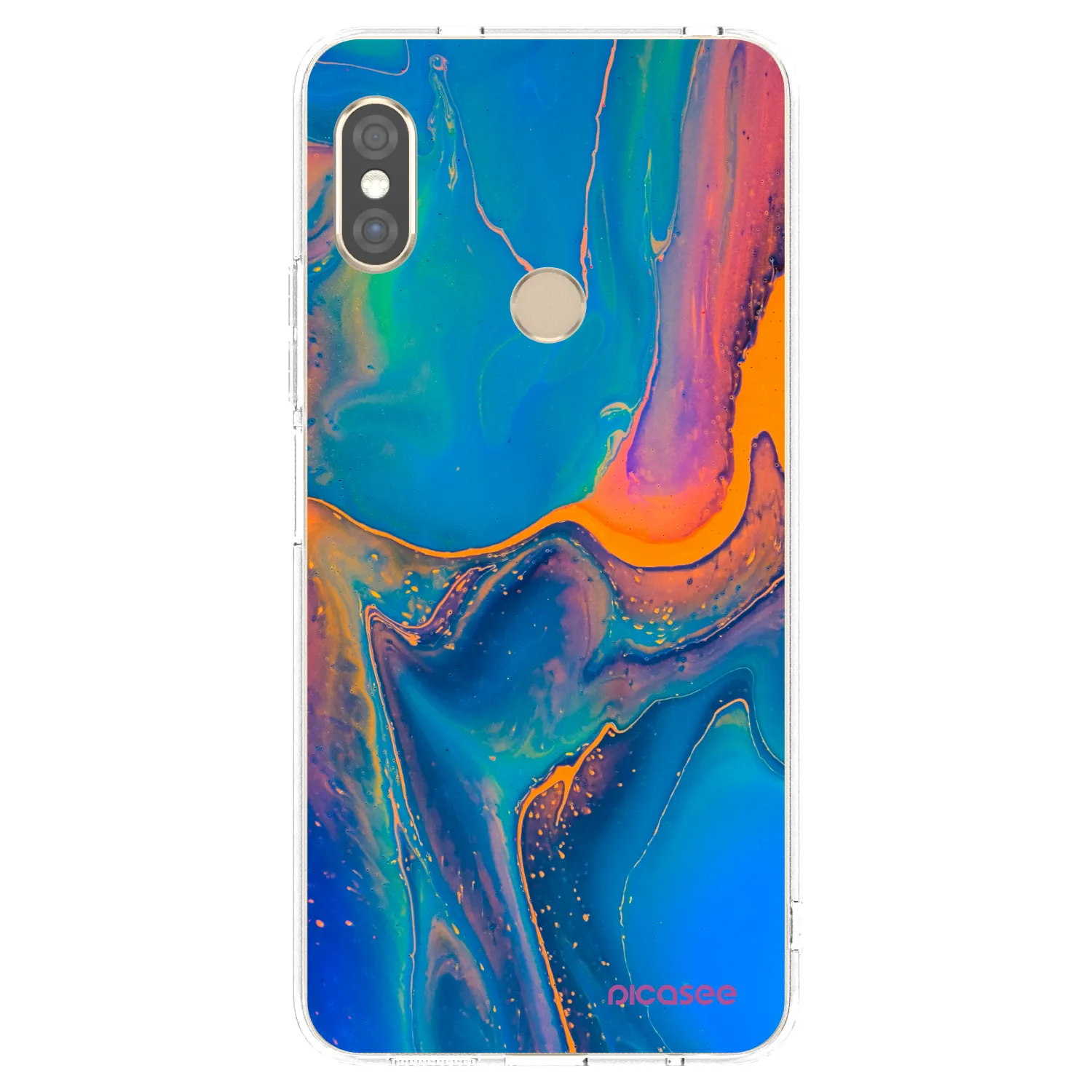 Picasee silikonový průhledný obal pro Xiaomi Redmi Note 5 Global - Rainbow