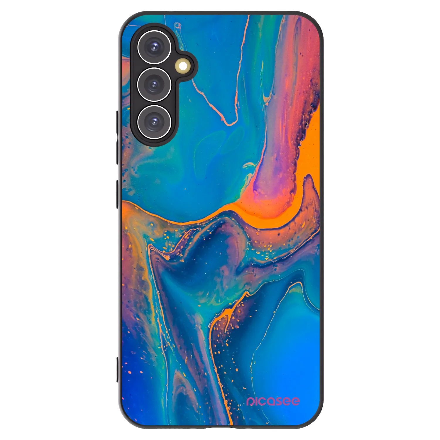 Picasee silikonový černý obal pro Samsung Galaxy A34 5G A346B - Rainbow