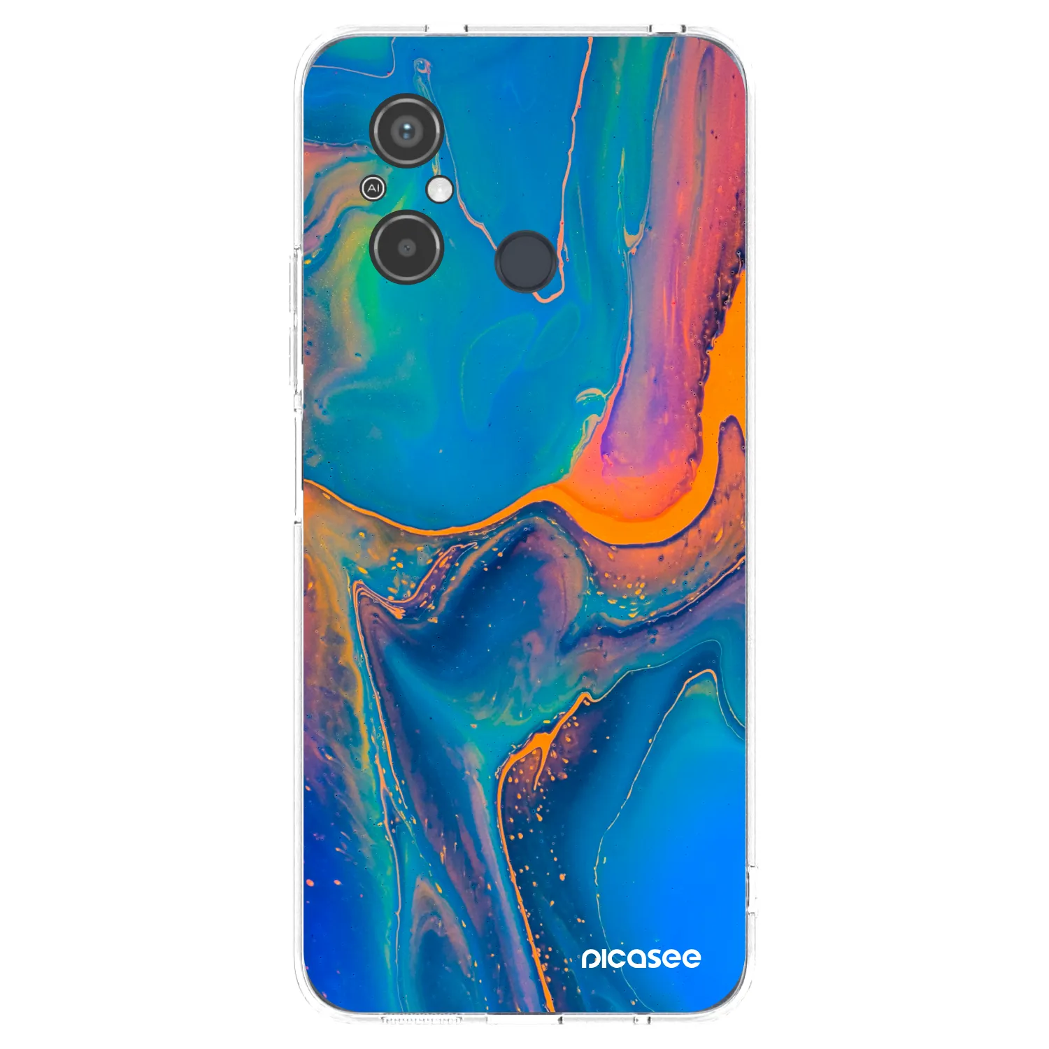 Picasee silikonový průhledný obal pro Xiaomi Redmi 12C - Rainbow