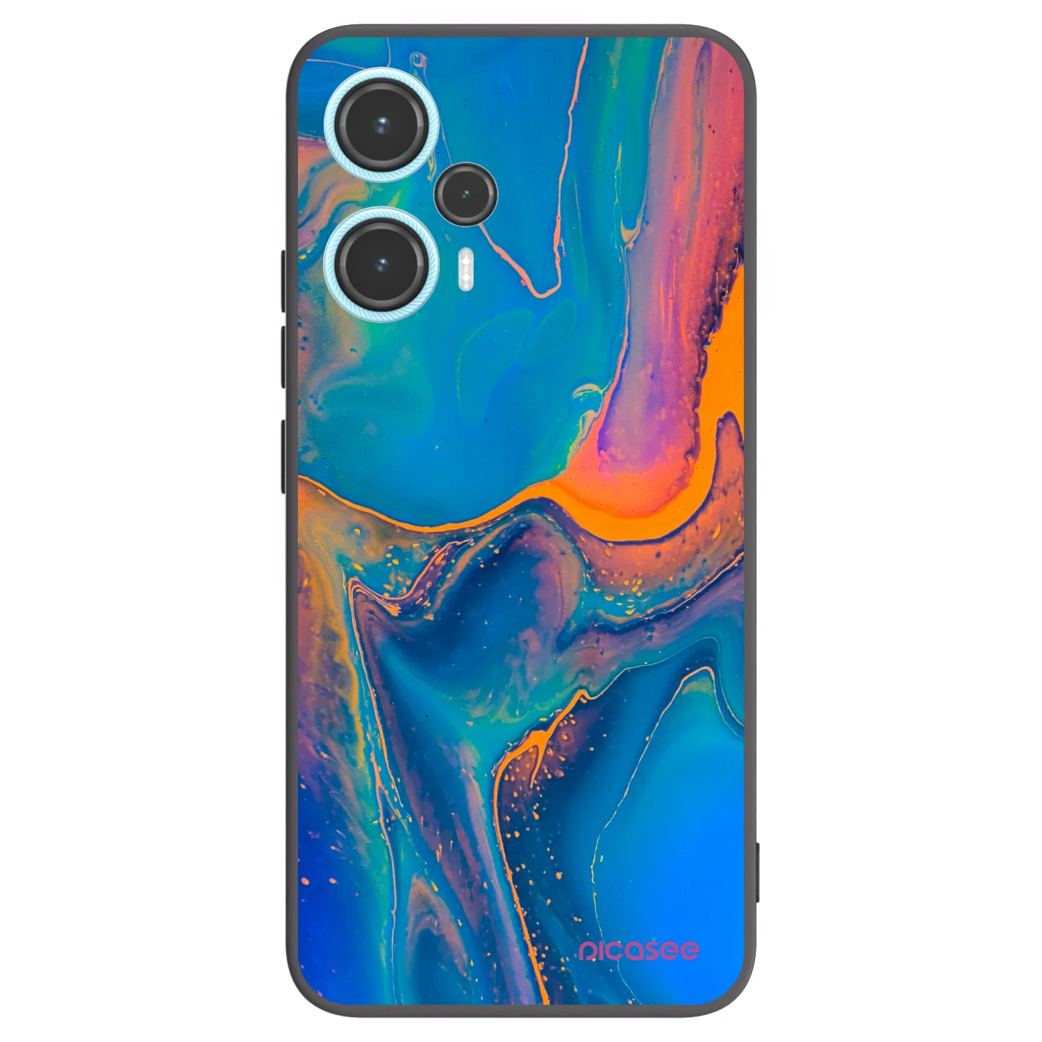 Picasee silikonový černý obal pro Xiaomi Poco F5 - Rainbow