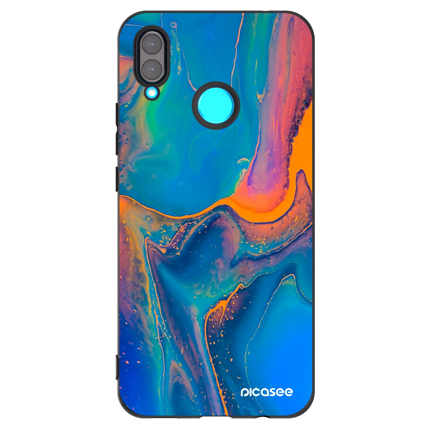Picasee silikonový černý obal pro Huawei Nova 3i - Rainbow