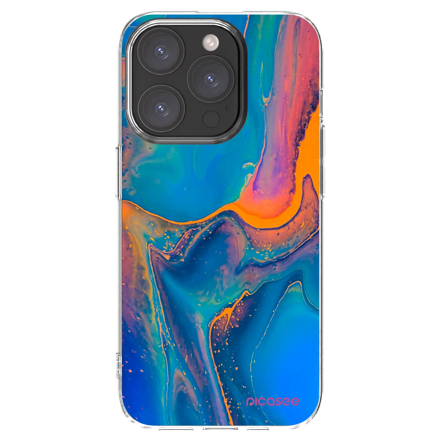 Picasee silikonový průhledný obal pro Apple iPhone 15 Pro - Rainbow