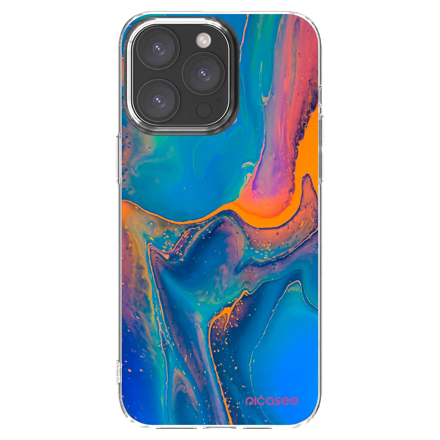 Picasee silikonový průhledný obal pro Apple iPhone 15 Pro Max - Rainbow