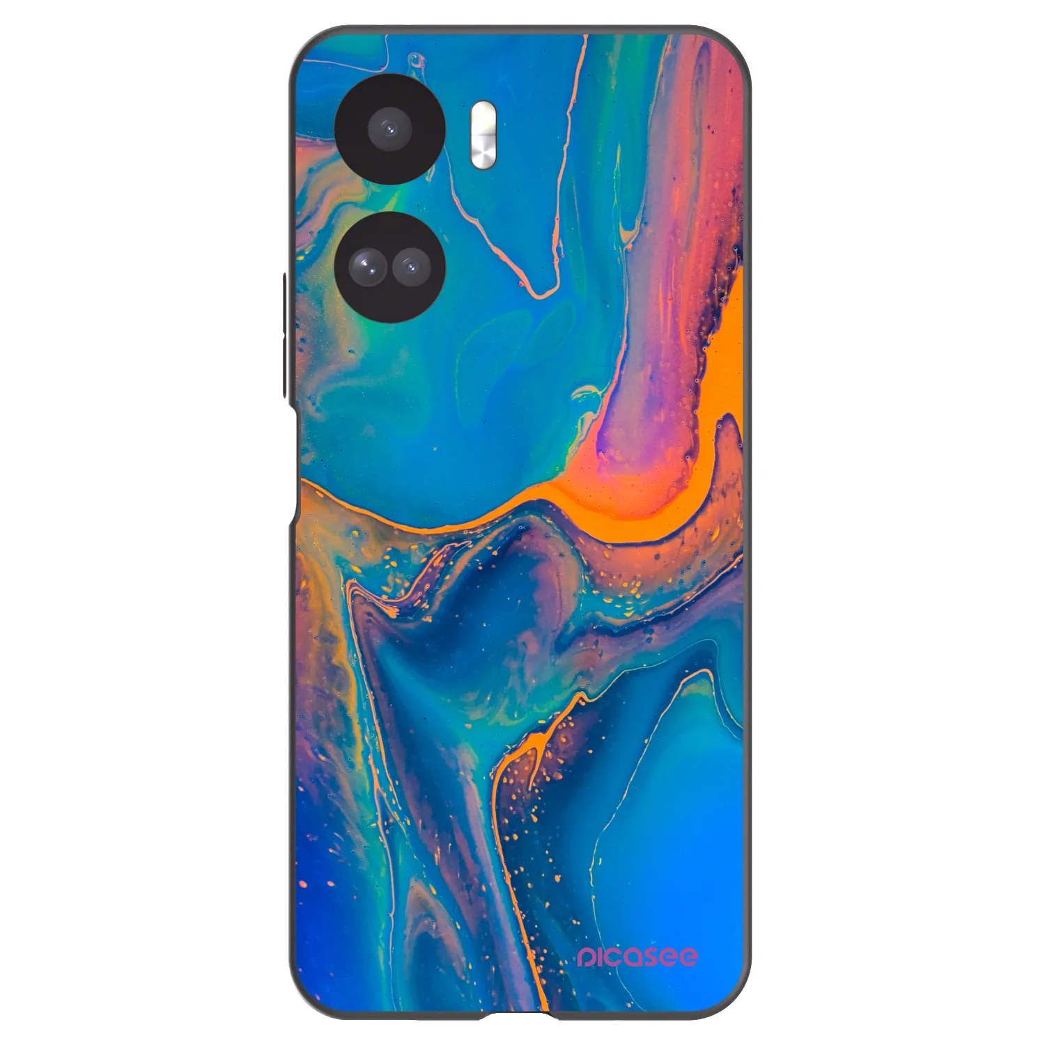 Picasee silikonový černý obal pro Honor 90 Lite 5G - Rainbow