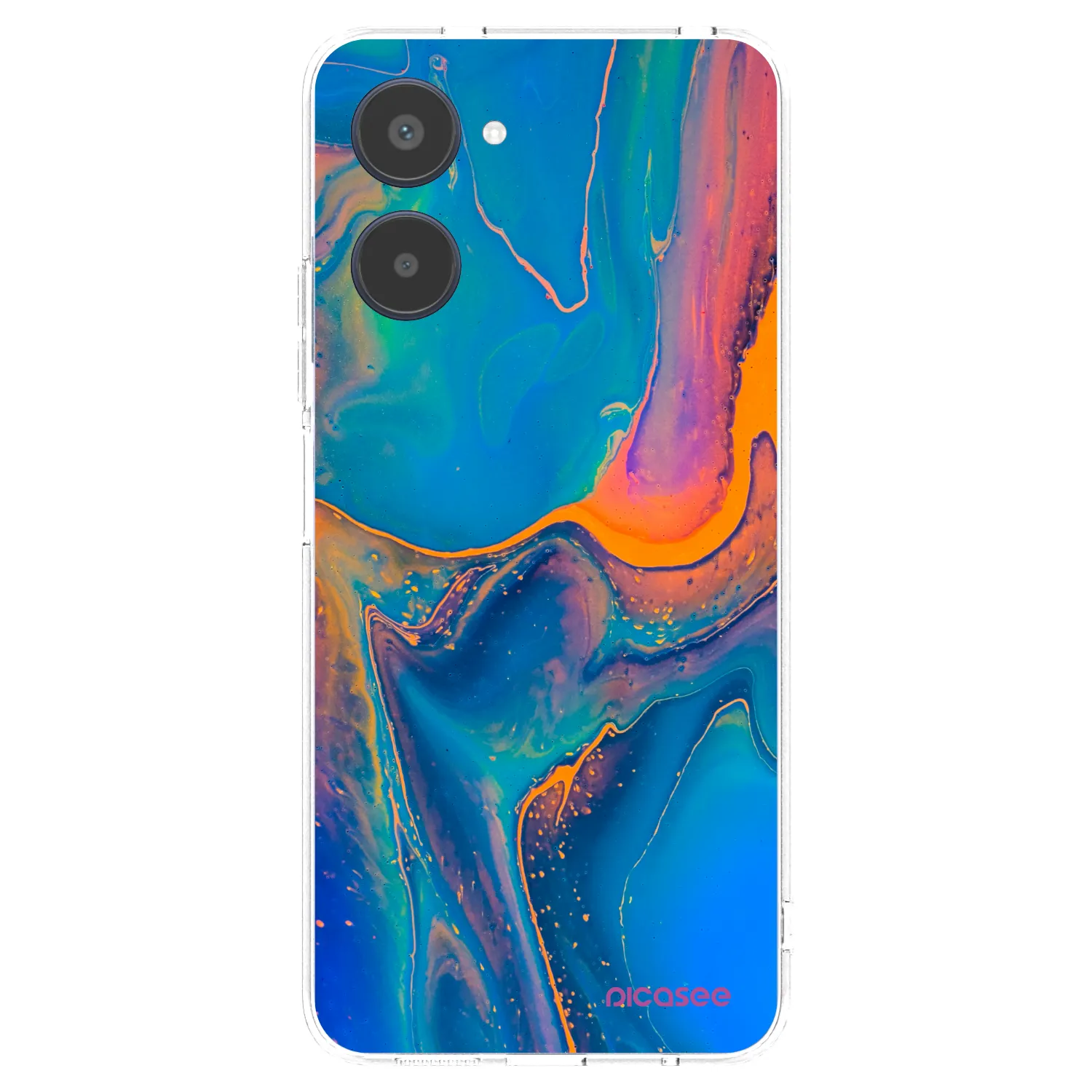 Picasee silikonový průhledný obal pro Realme 10 4G - Rainbow