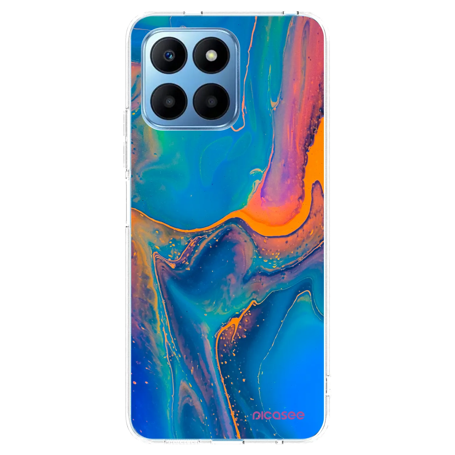 Picasee silikonový průhledný obal pro Honor 70 Lite - Rainbow