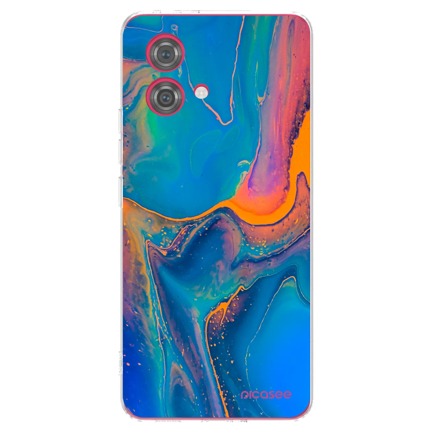 Picasee silikonový průhledný obal pro Motorola Moto G84 5G - Rainbow