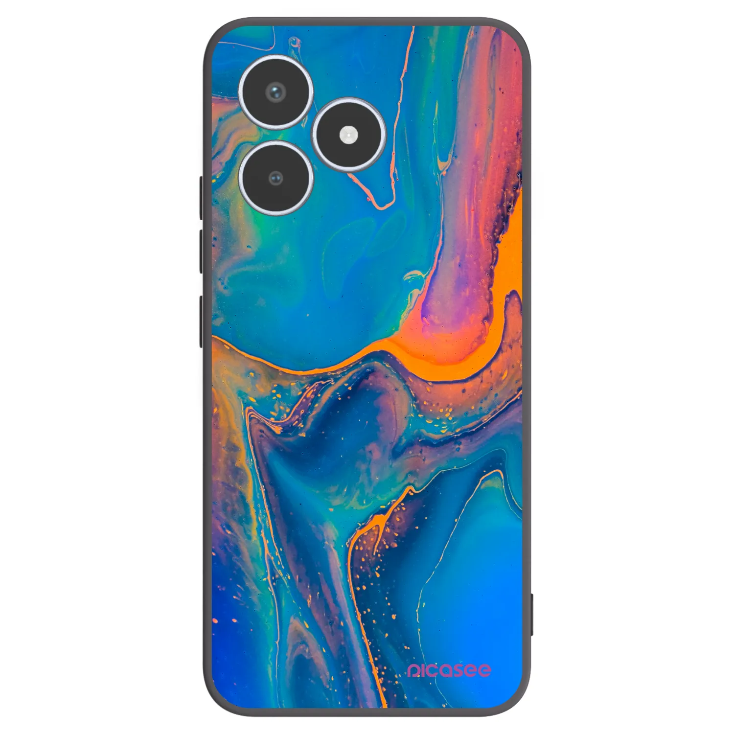 Picasee silikonový černý obal pro Realme C53 - Rainbow