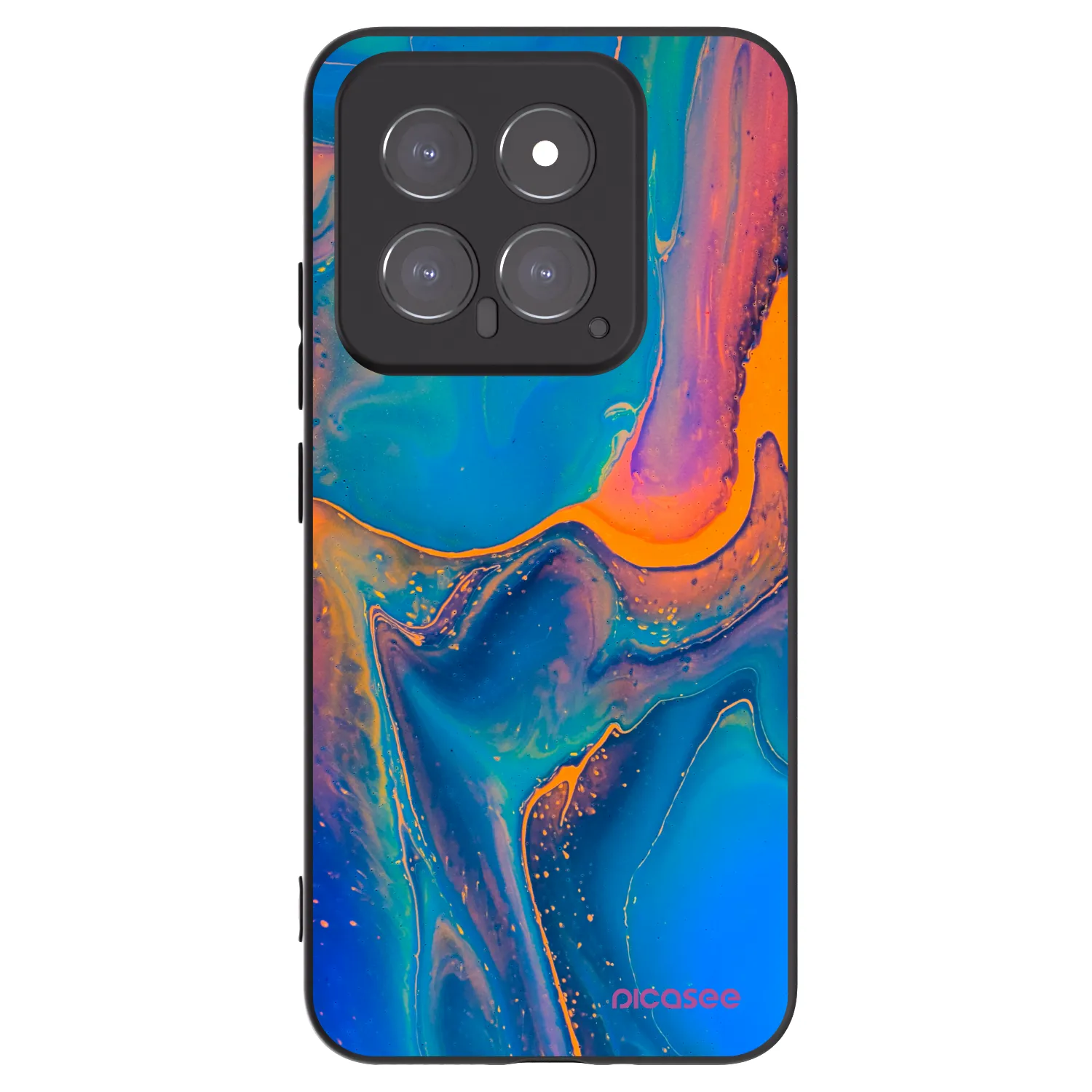 Picasee silikonový černý obal pro Xiaomi 14 - Rainbow