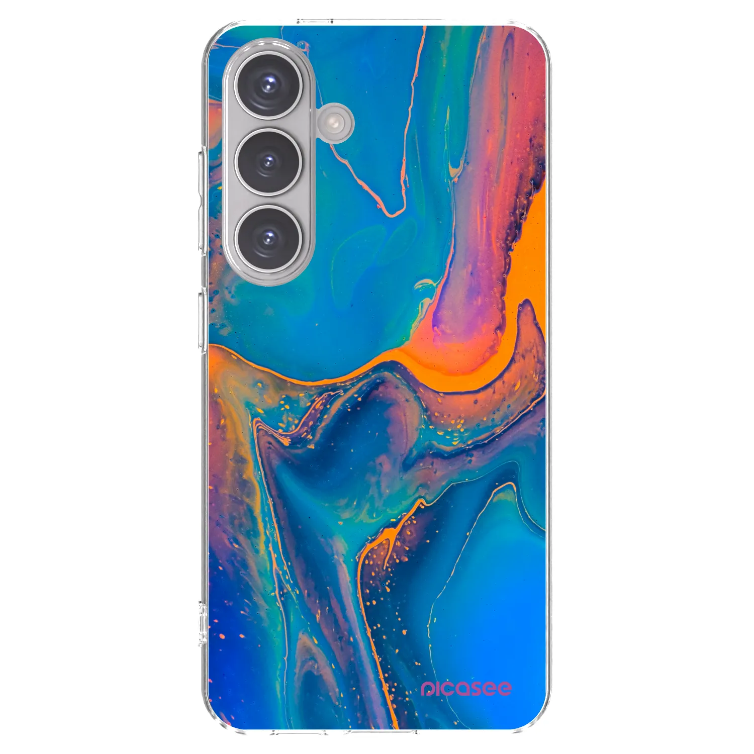 Picasee silikonový průhledný obal pro Samsung Galaxy S24 S921B 5G - Rainbow