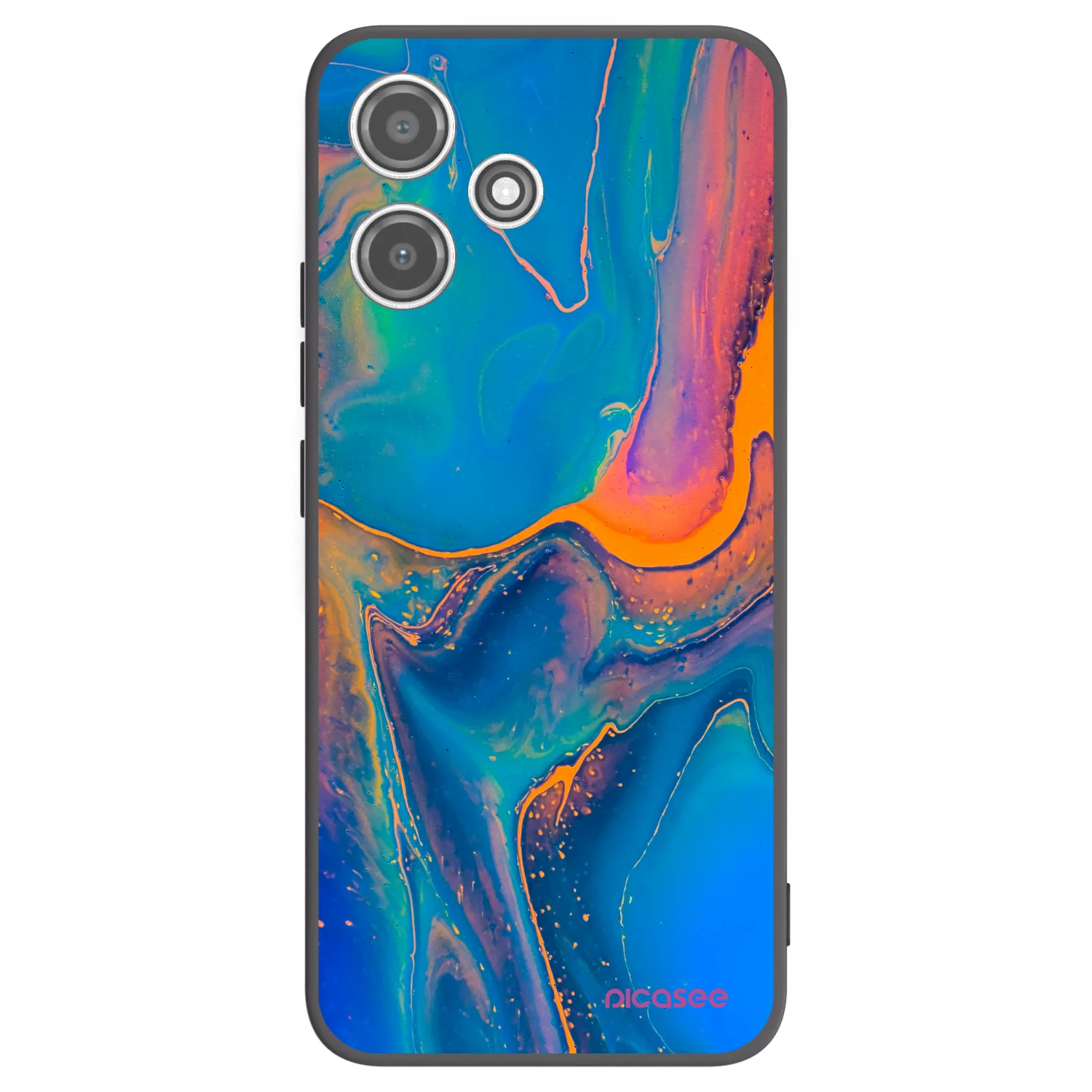 Picasee silikonový černý obal pro Xiaomi Redmi 12 5G - Rainbow