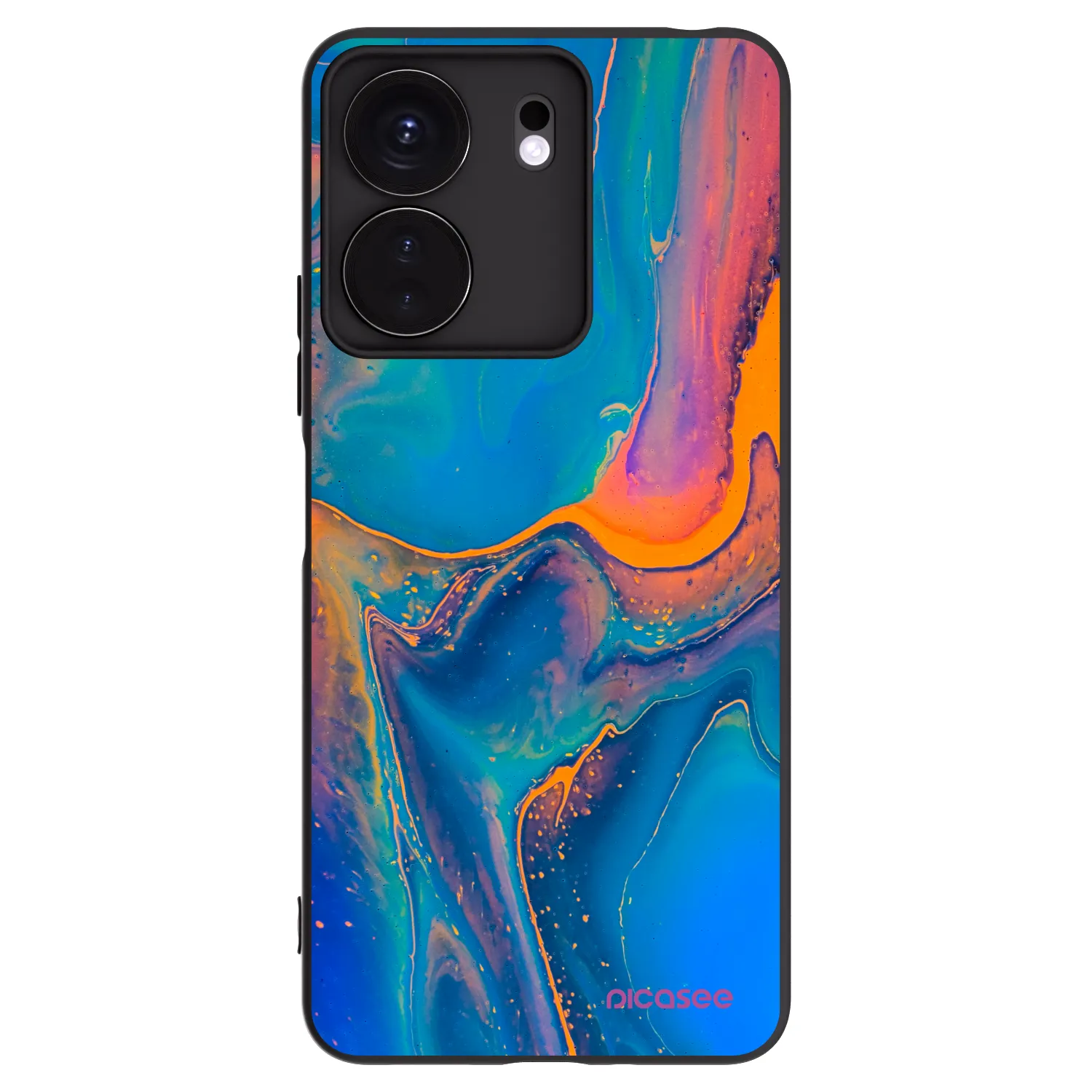 Picasee silikonový černý obal pro Xiaomi Redmi 13C 4G - Rainbow