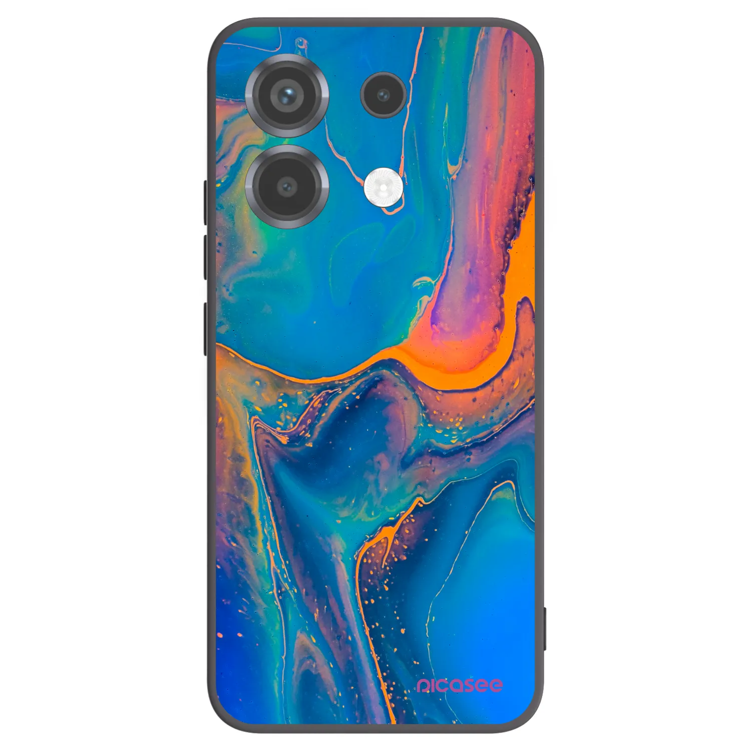 Picasee silikonový černý obal pro Xiaomi Poco X6 - Rainbow
