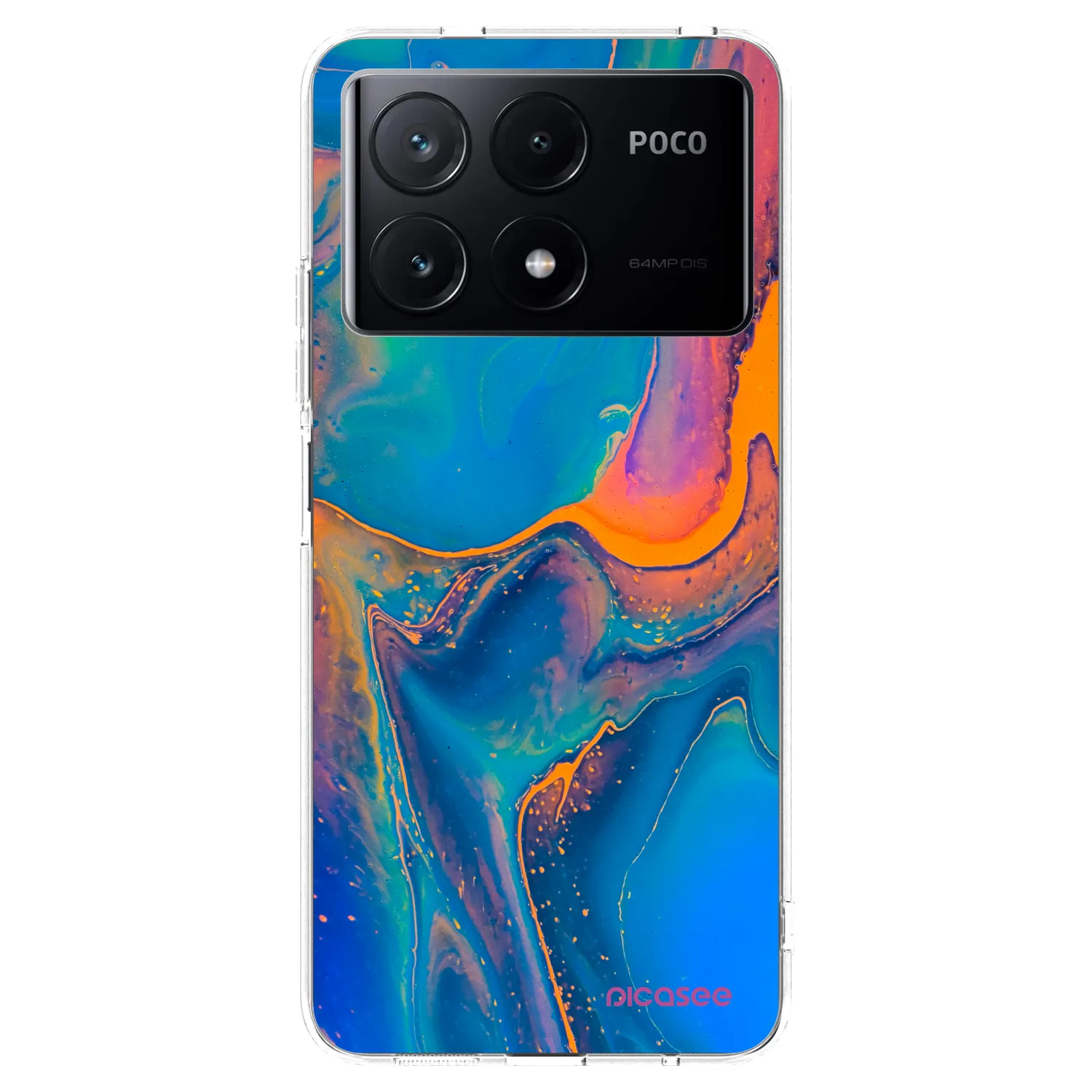 Picasee silikonový průhledný obal pro Xiaomi Poco X6 Pro - Rainbow