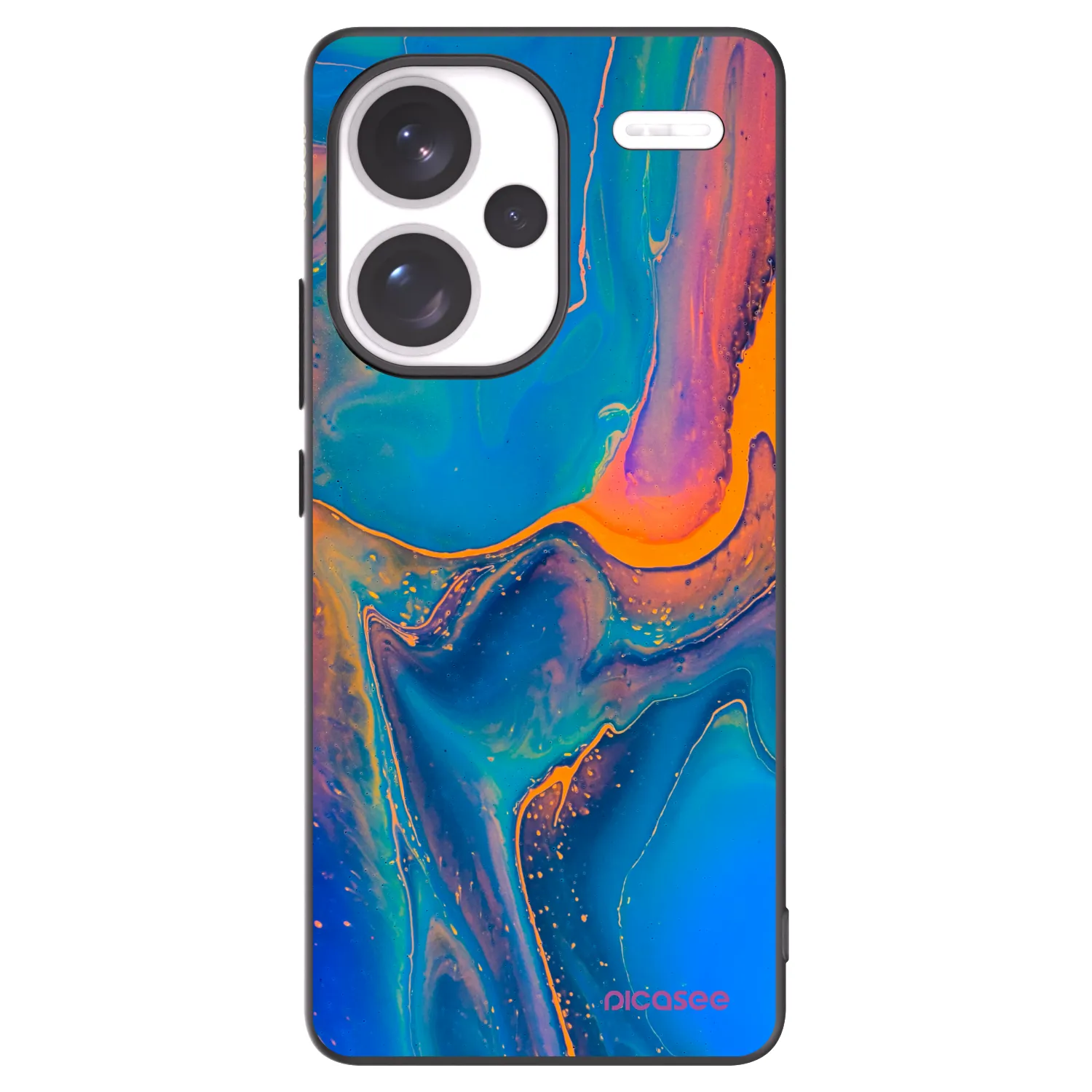 Picasee silikonový černý obal pro Xiaomi Redmi Note 13 Pro+ 5G - Rainbow
