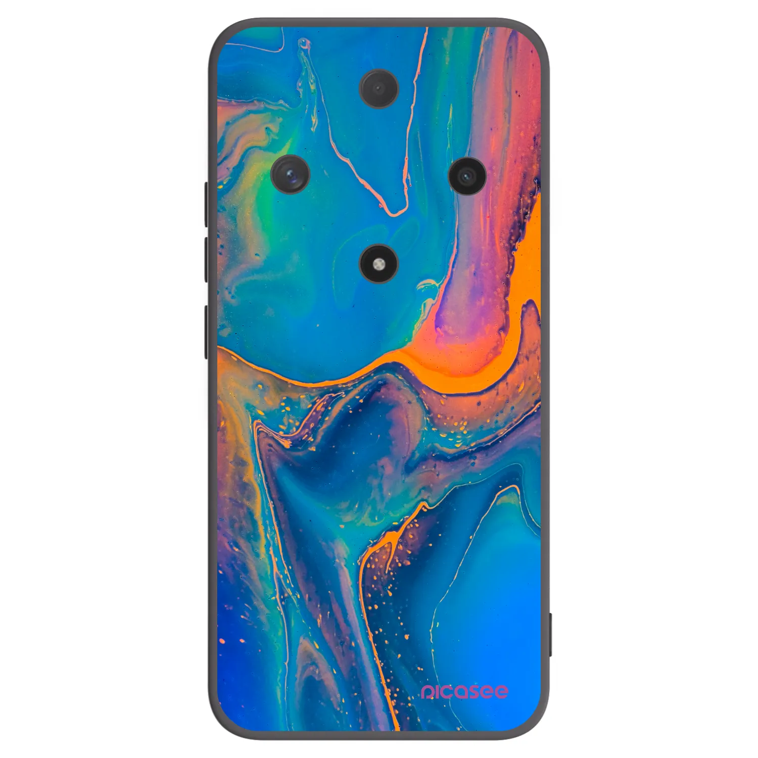 Picasee silikonový černý obal pro Honor Magic6 Lite 5G - Rainbow