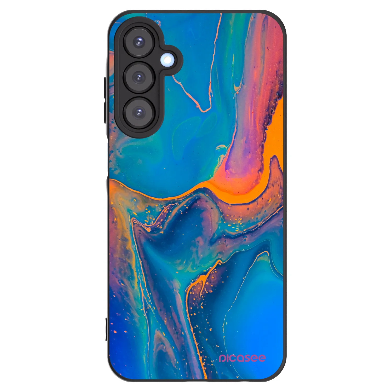 Picasee silikonový černý obal pro Samsung Galaxy A25 A256B 5G - Rainbow