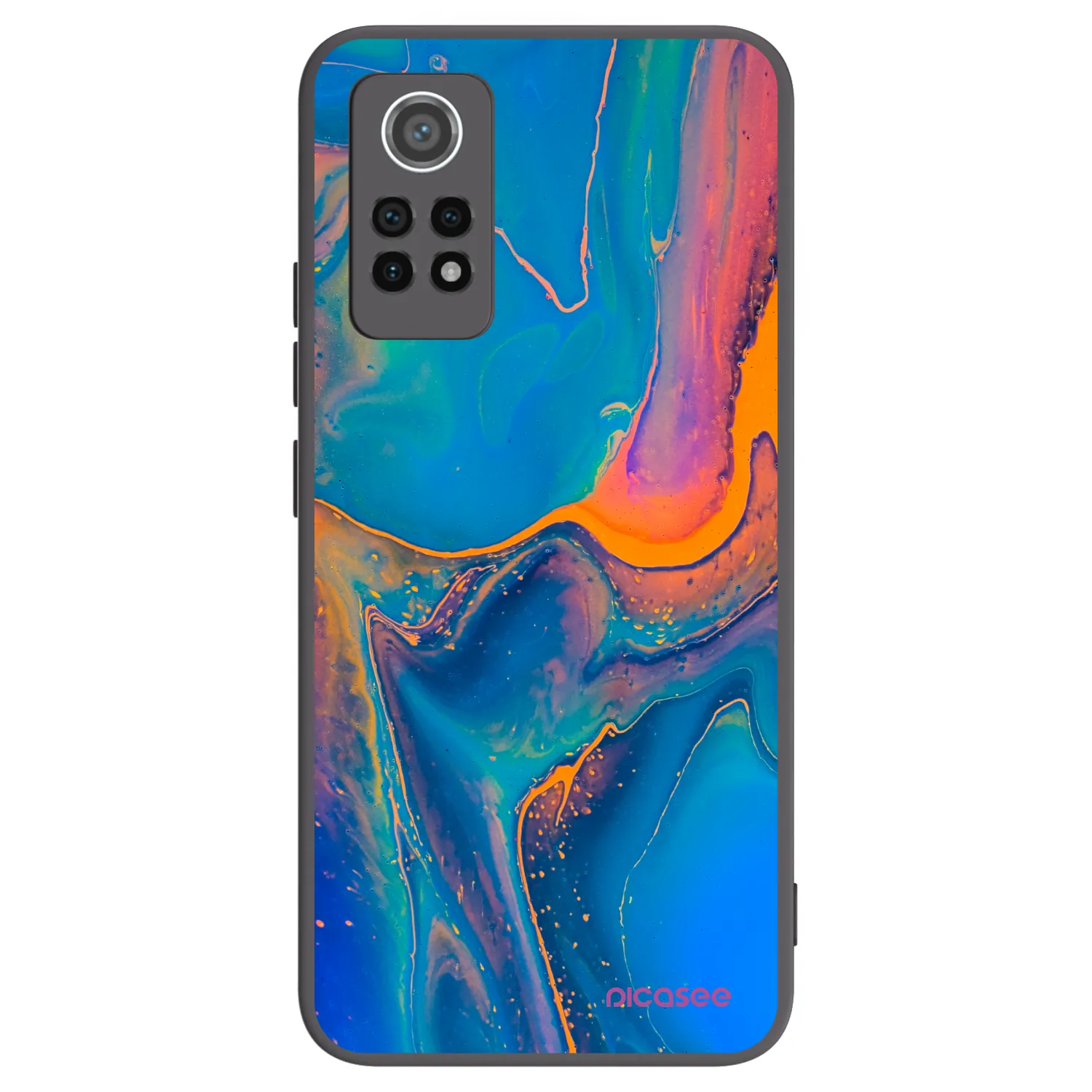 Picasee silikonový černý obal pro Xiaomi Redmi Note 12 Pro 4G - Rainbow