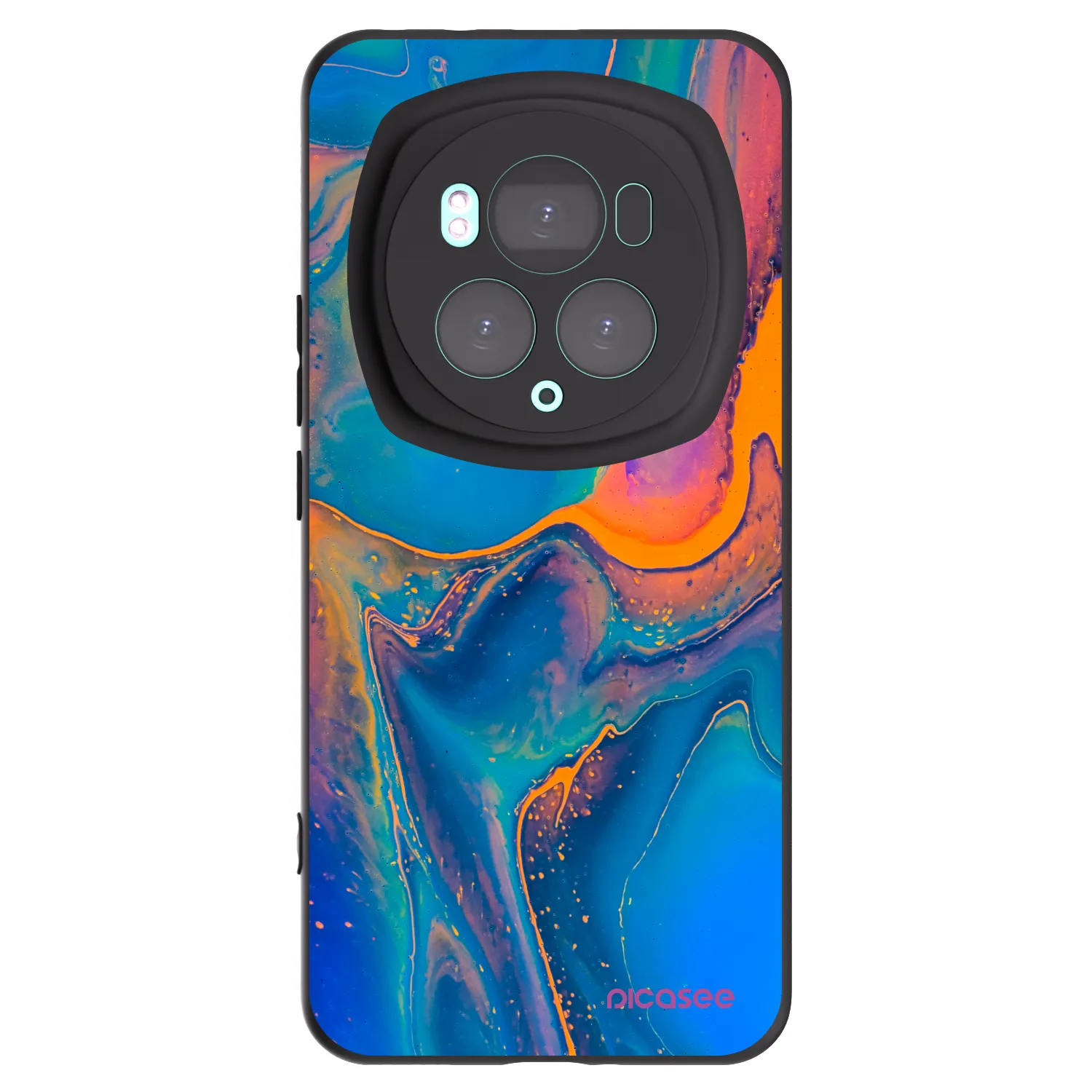 Picasee silikonový černý obal pro Honor Magic6 Pro - Rainbow