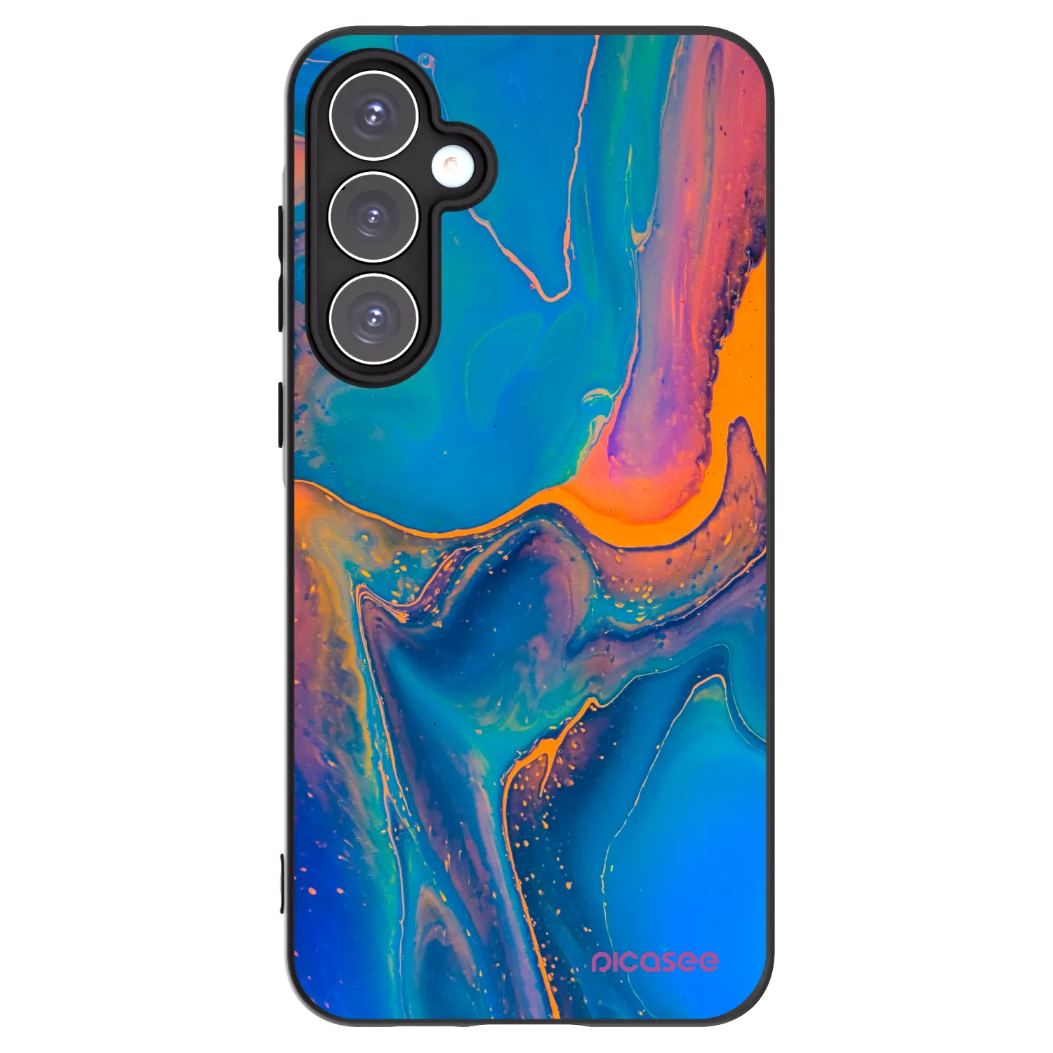 Picasee silikonový černý obal pro Samsung Galaxy A55 5G A556B - Rainbow