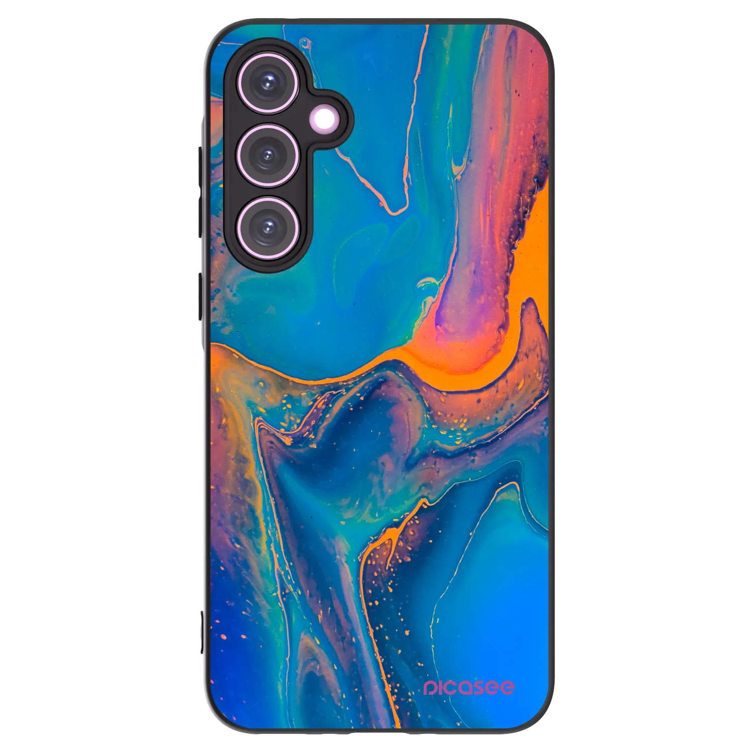 Picasee silikonový černý obal pro Samsung Galaxy A35 5G A356B - Rainbow
