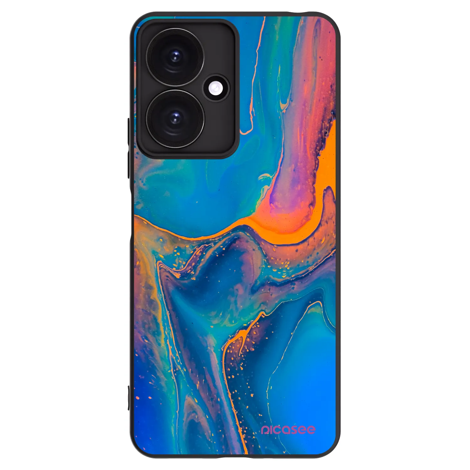 Picasee silikonový černý obal pro Xiaomi Redmi 13C 5G - Rainbow