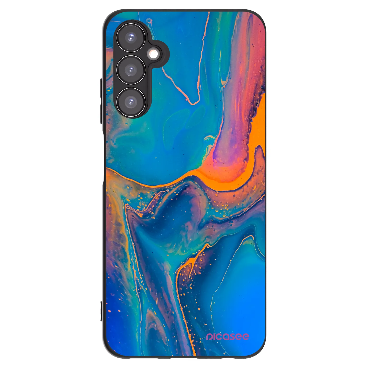 Picasee silikonový černý obal pro Samsung Galaxy A05s A057G - Rainbow