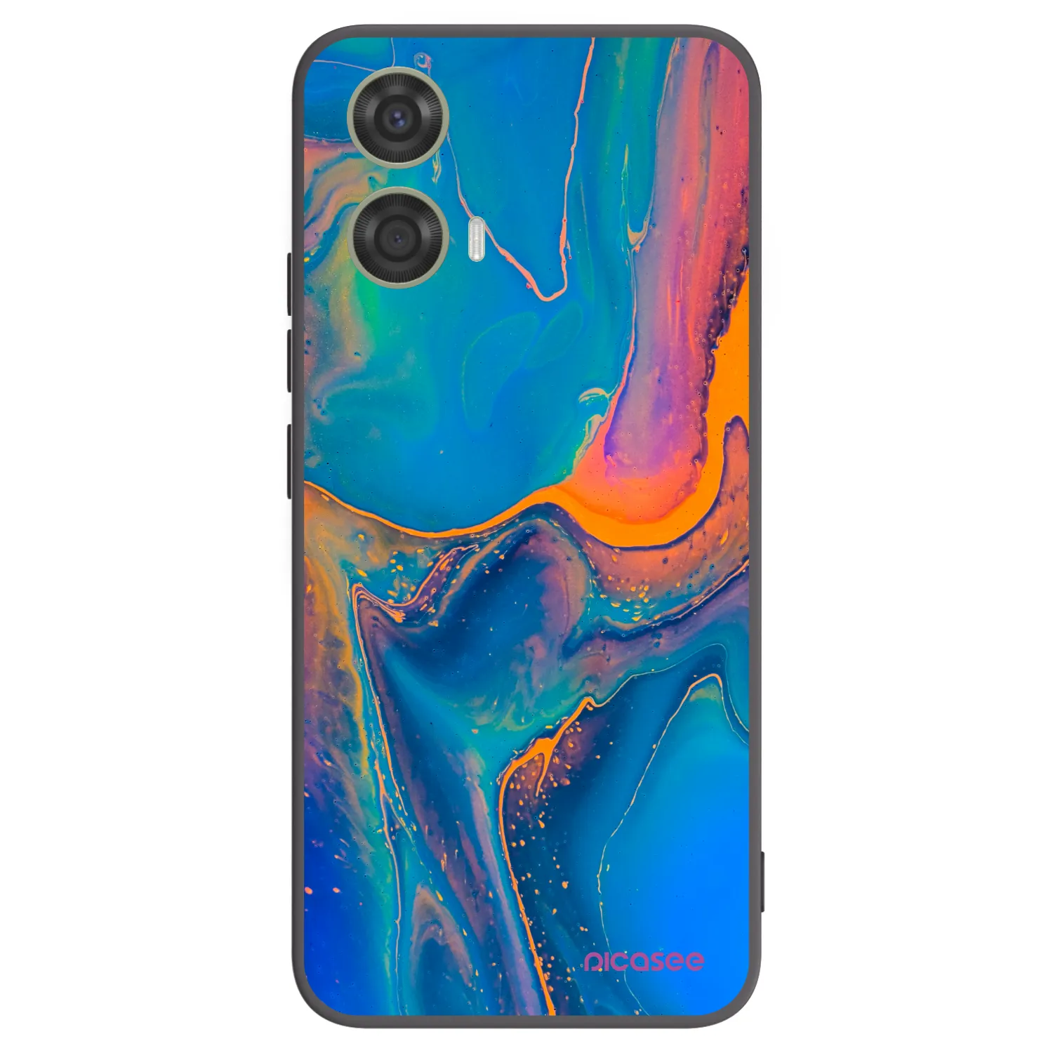 Picasee silikonový černý obal pro Motorola Moto G24 - Rainbow